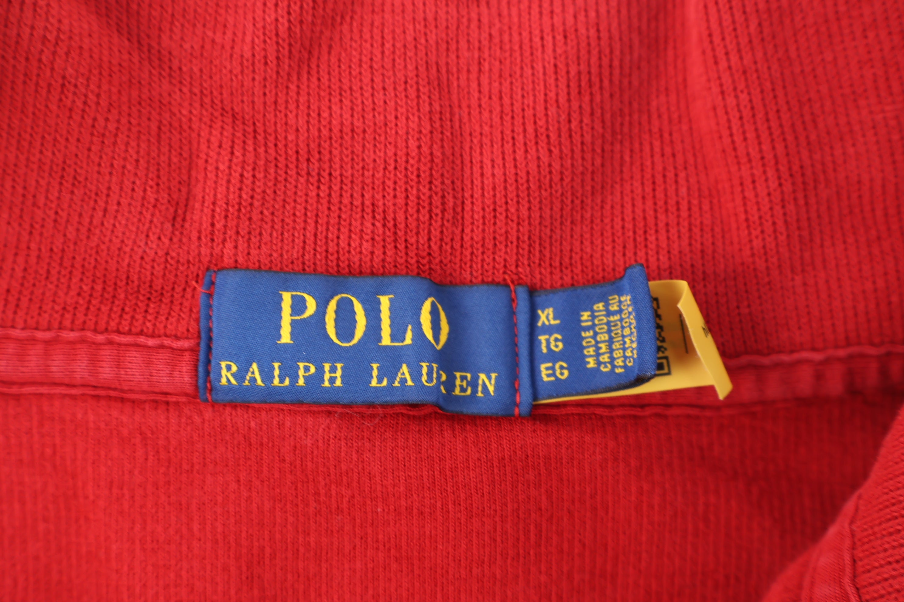 Polo Ralph Lauren Embroidered Logo Red quarter Zip Pullover