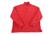 Polo Ralph Lauren Embroidered Logo Red quarter Zip Pullover