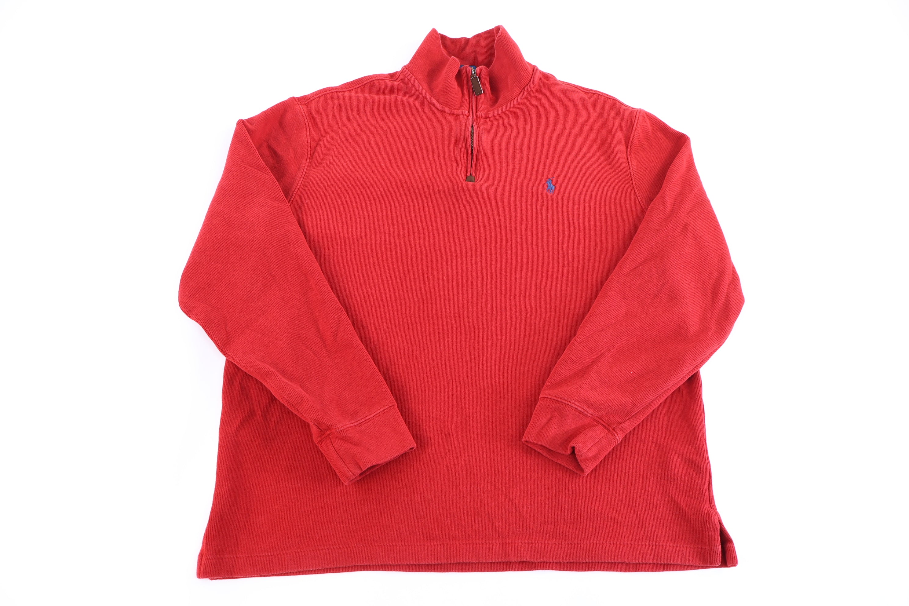Polo Ralph Lauren Embroidered Logo Red quarter Zip Pullover