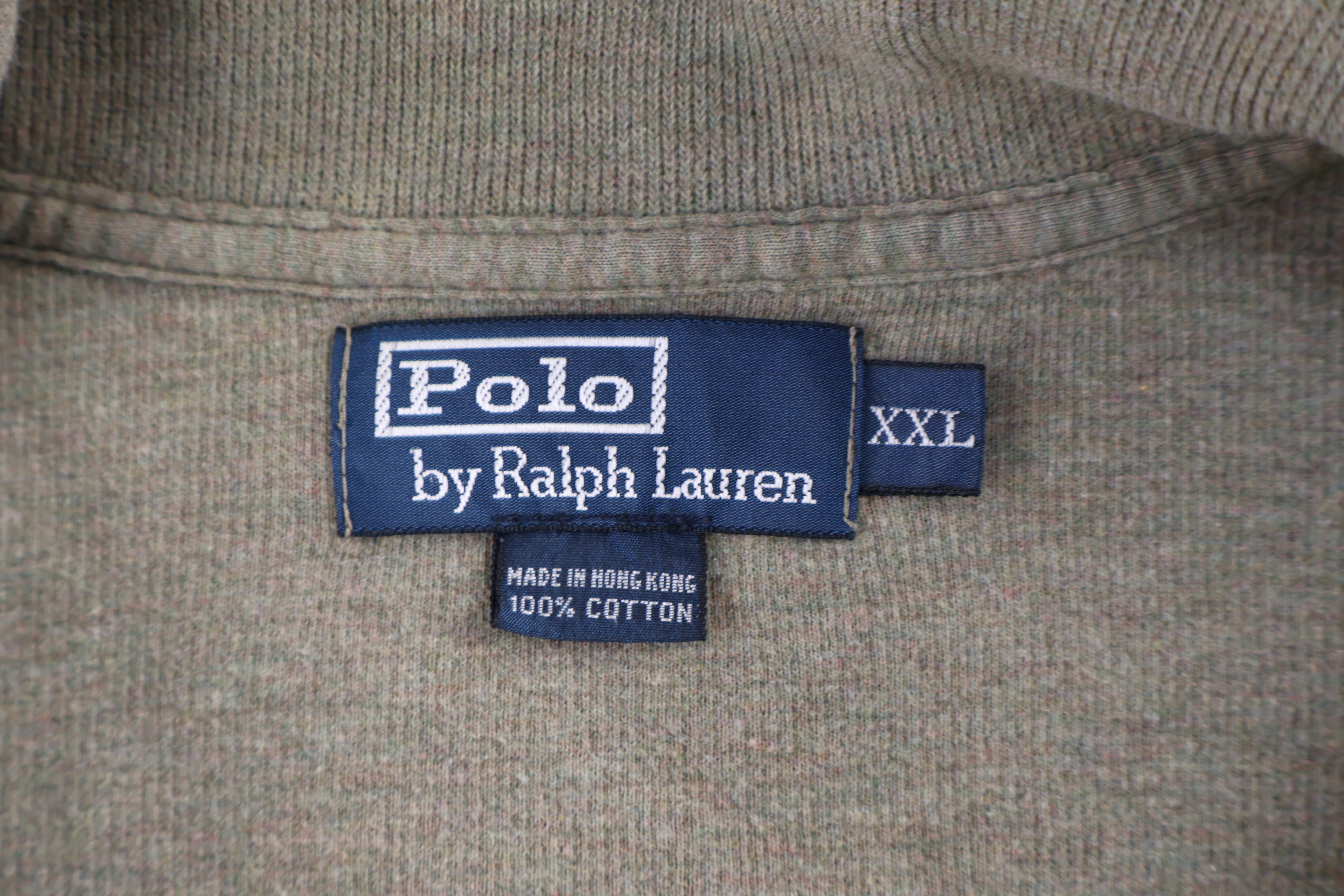 Polo by Ralph Lauren Embroidered Logo Green Quarter Zip Sweater