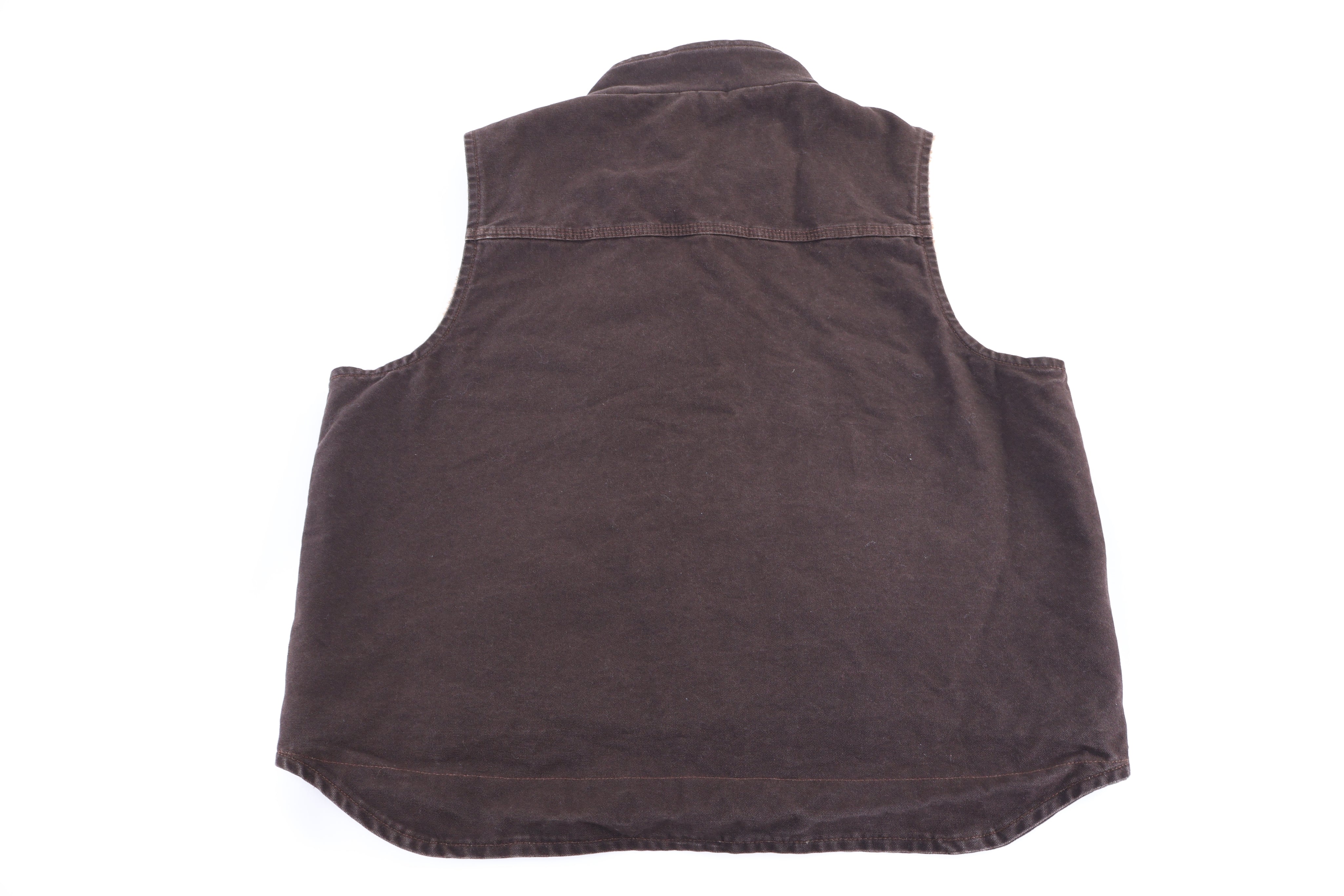 Carhartt Logo Patch Brown Full Zip Vest
