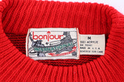 80's Bonjour Multipattern Knit Sweater
