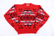 80's Bonjour Multipattern Knit Sweater