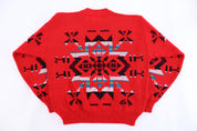 80's Bonjour Multipattern Knit Sweater