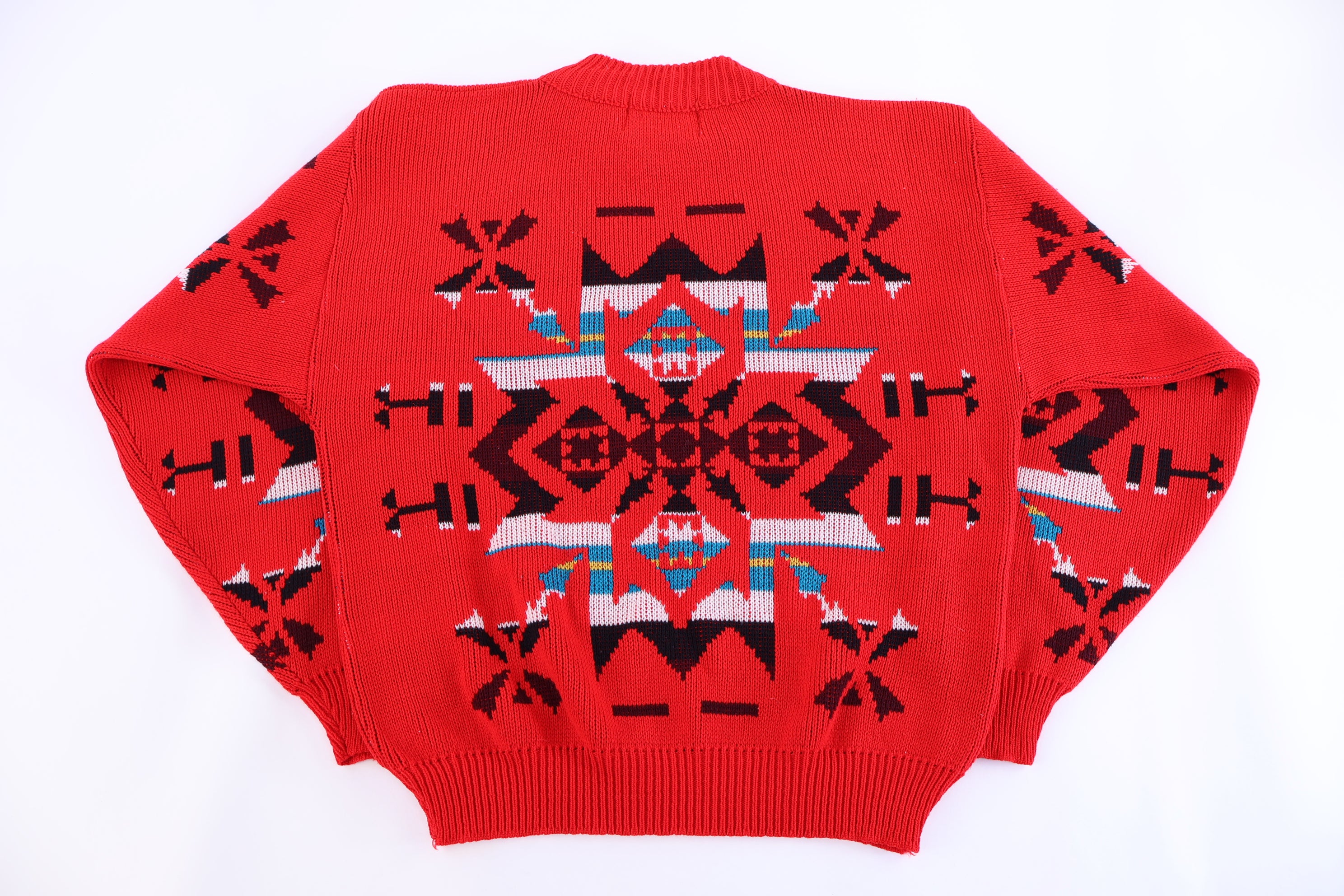 80's Bonjour Multipattern Knit Sweater