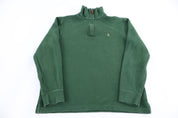 Polo by Ralph Lauren Embroidered Logo Green Quarter Zip Sweater