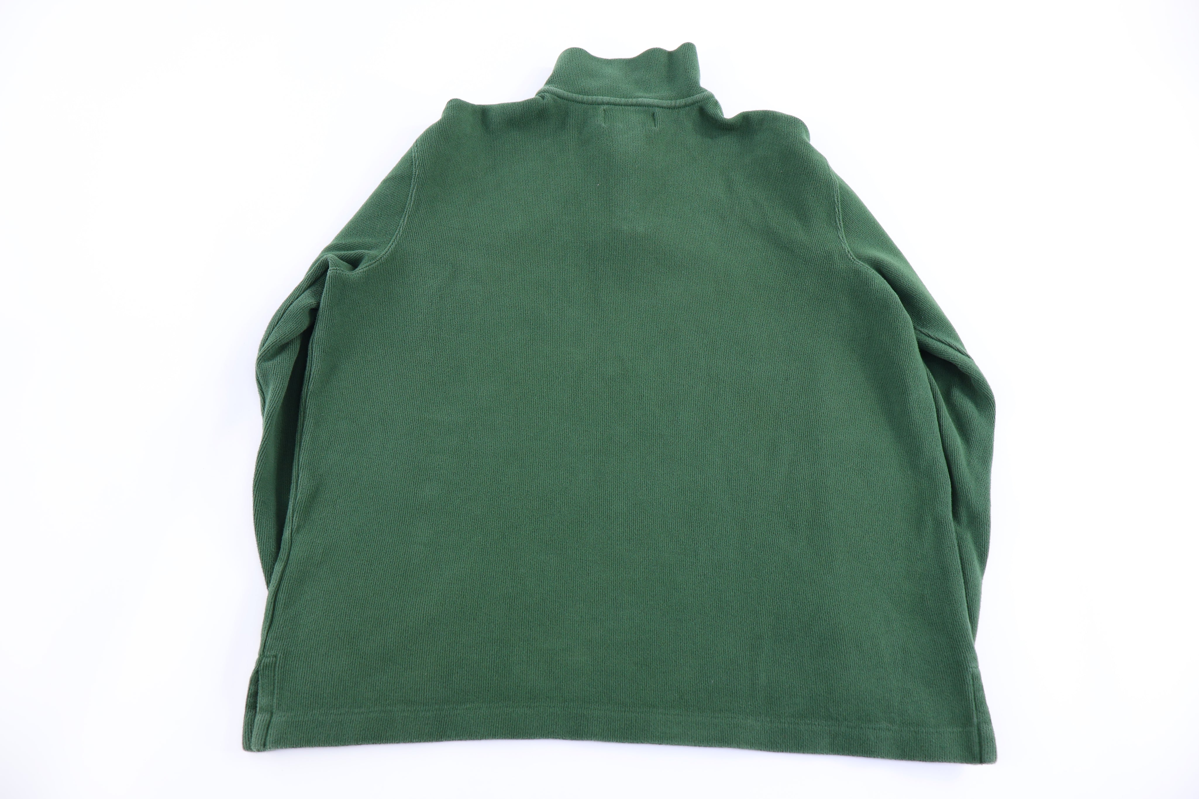 Polo by Ralph Lauren Embroidered Logo Green Quarter Zip Sweater