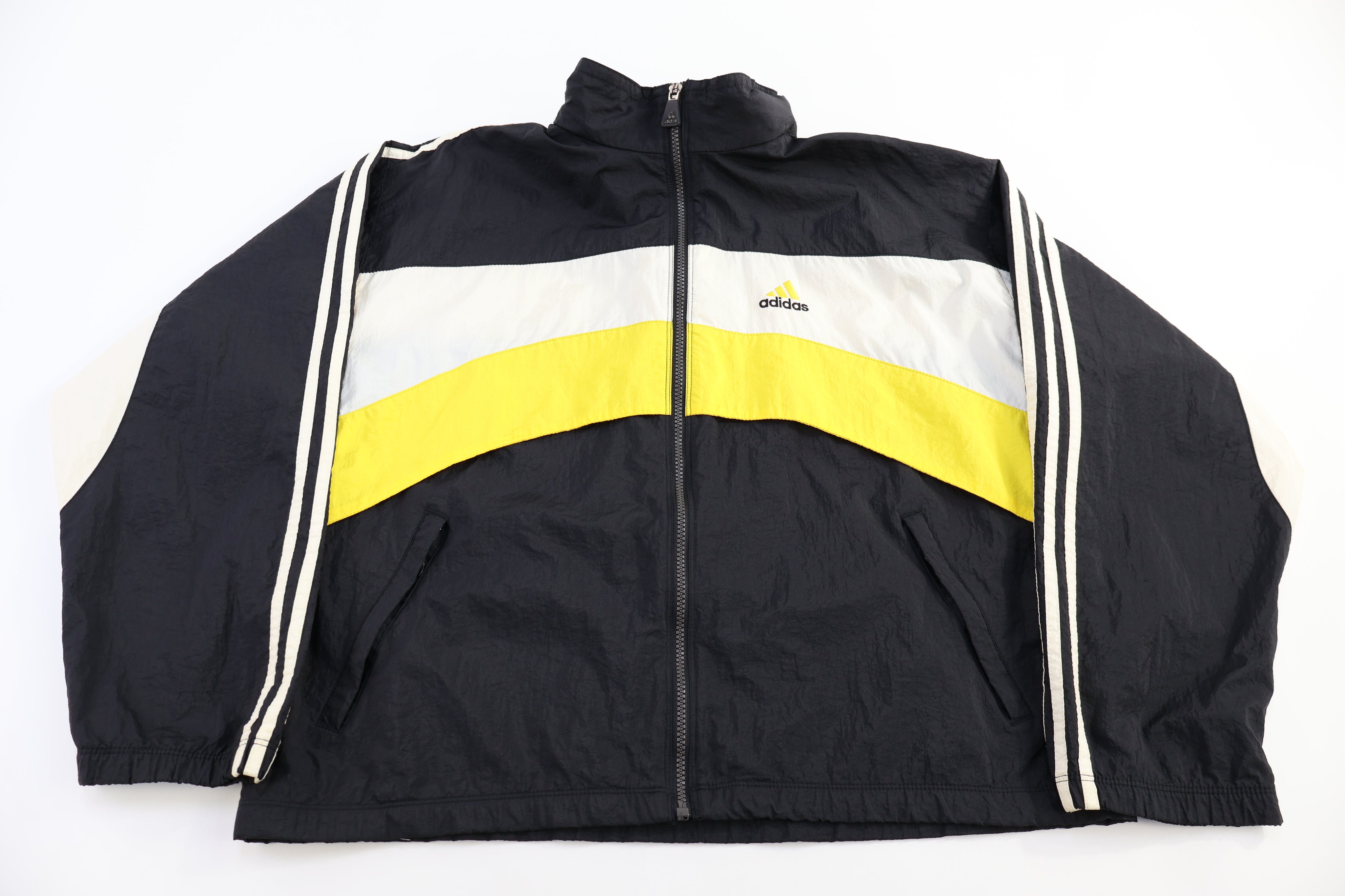 Vintage Adidas Embroidered Logo Full Zip Windbreaker