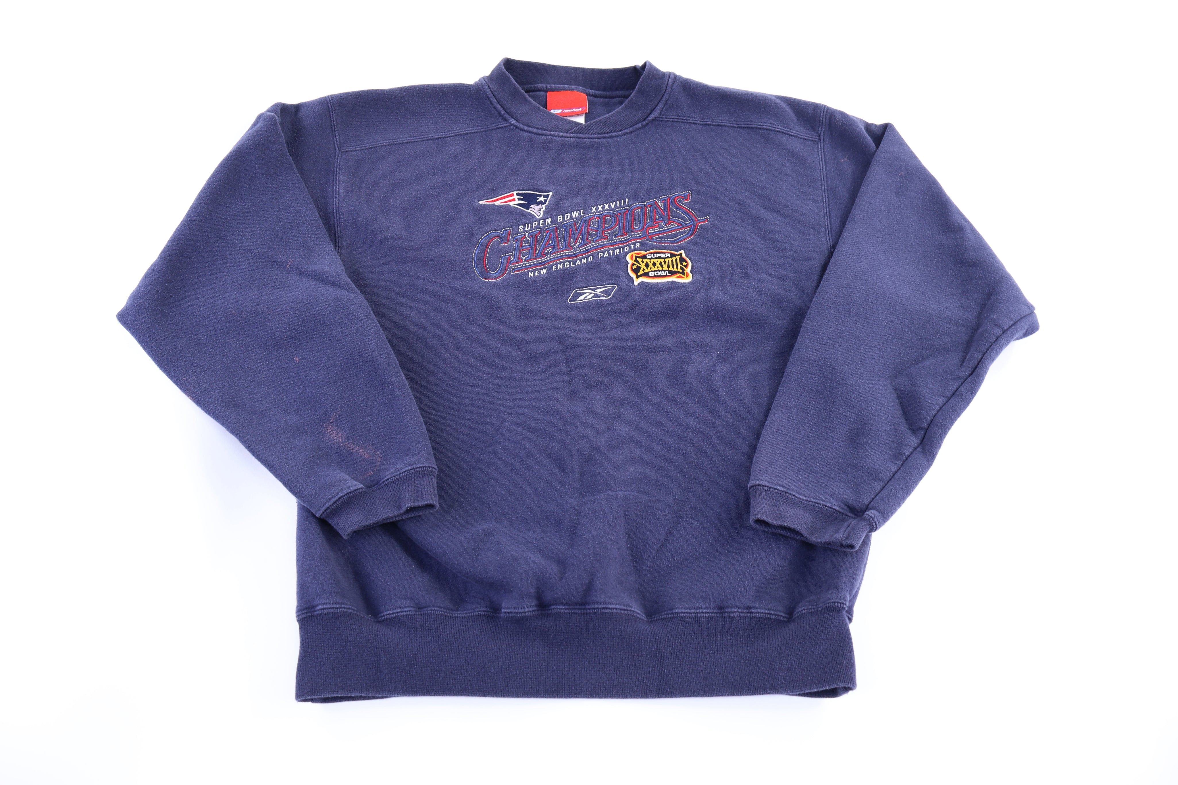 Vintage Reebok New England Patriots Football Sweatshirt