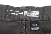 Carhartt Logo Patch Grey Relaxed Fit Pants