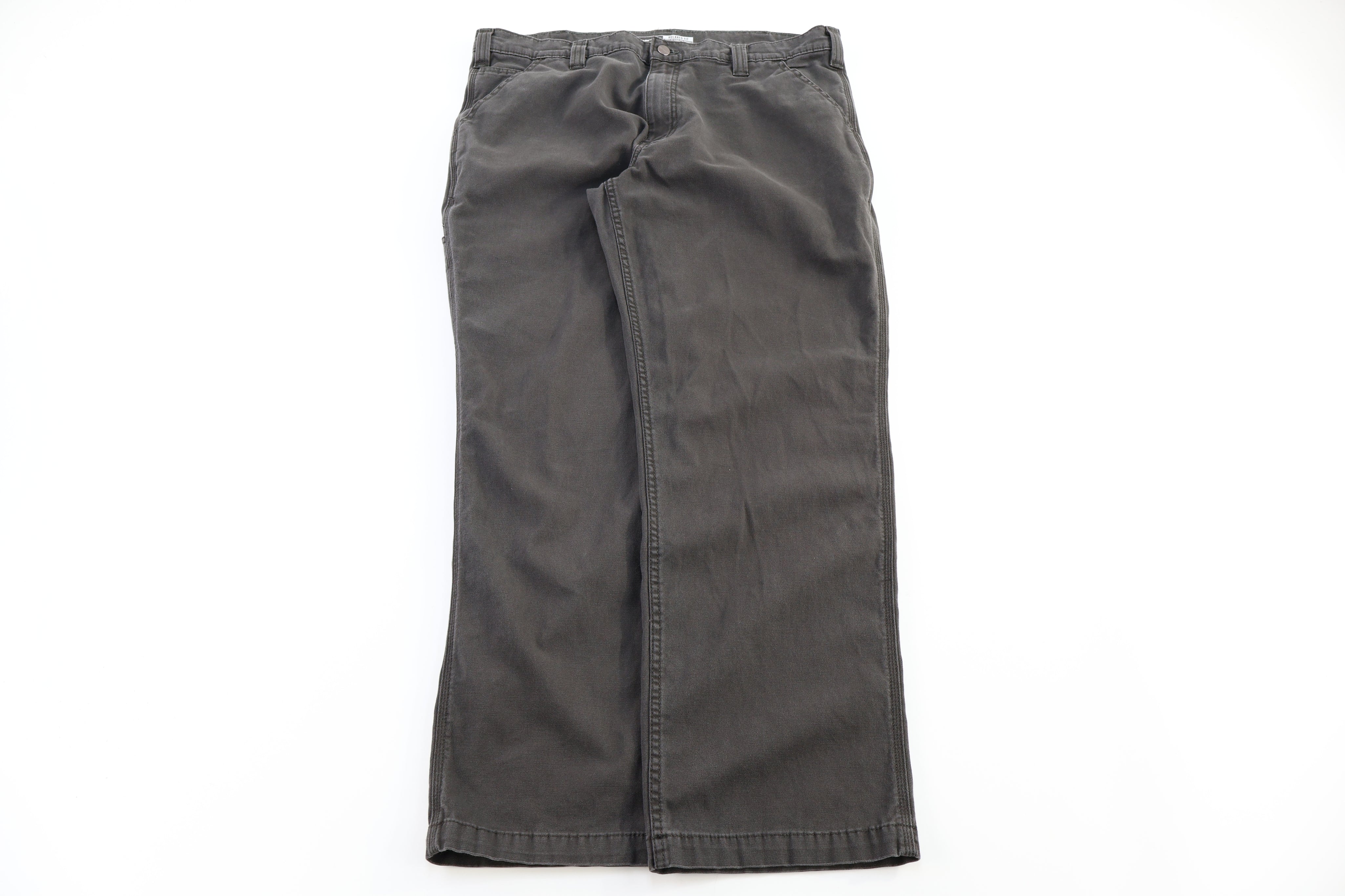 Carhartt Logo Patch Grey Relaxed Fit Pants