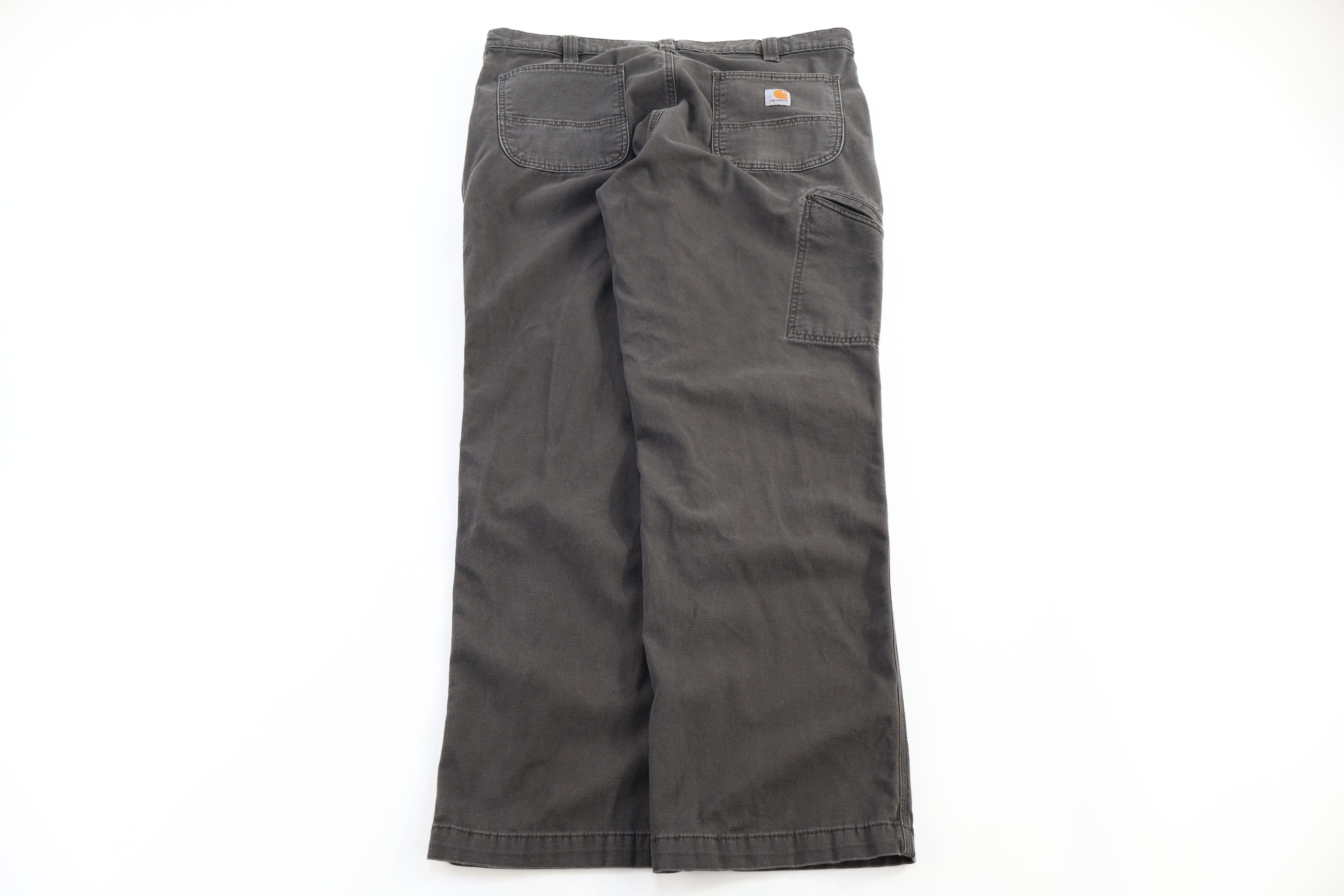 Carhartt Logo Patch Grey Relaxed Fit Pants