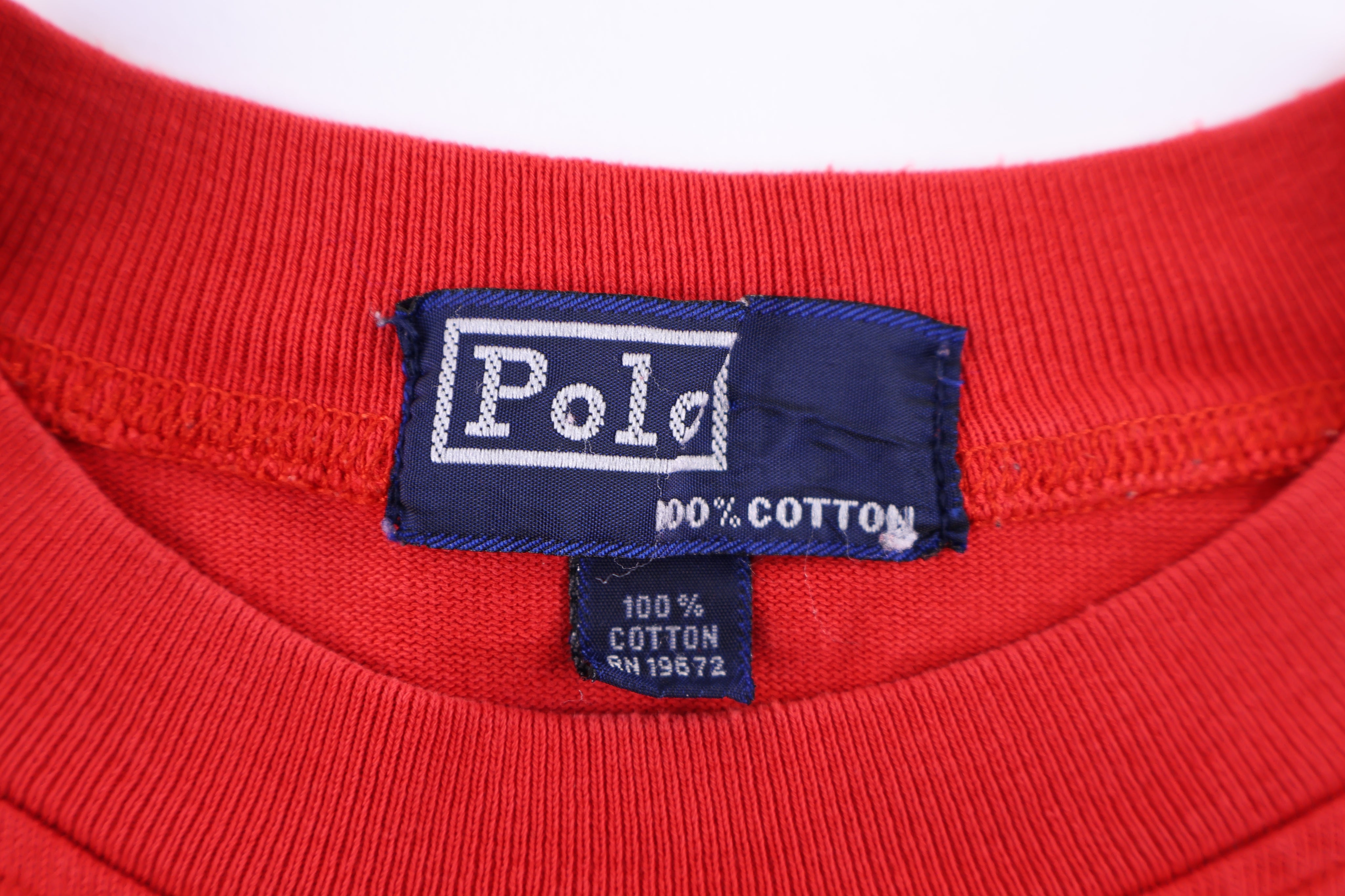 Polo by Ralph Lauren Embroidered Logo Red Pullover Sweater