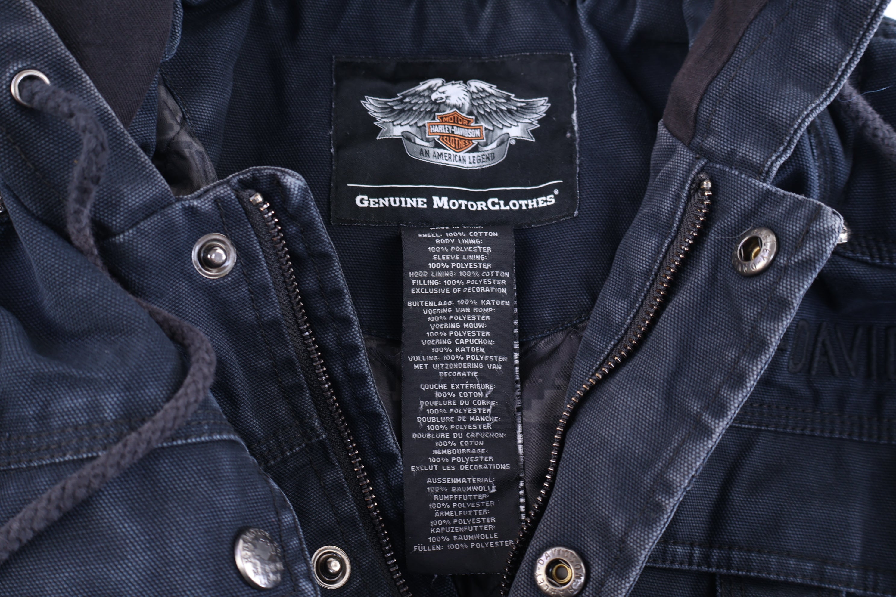 Harley Davidson Motorcycles Navy Full Zip Jacket