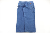 Carhartt Logo Patch Dark Wash Denim Jeans