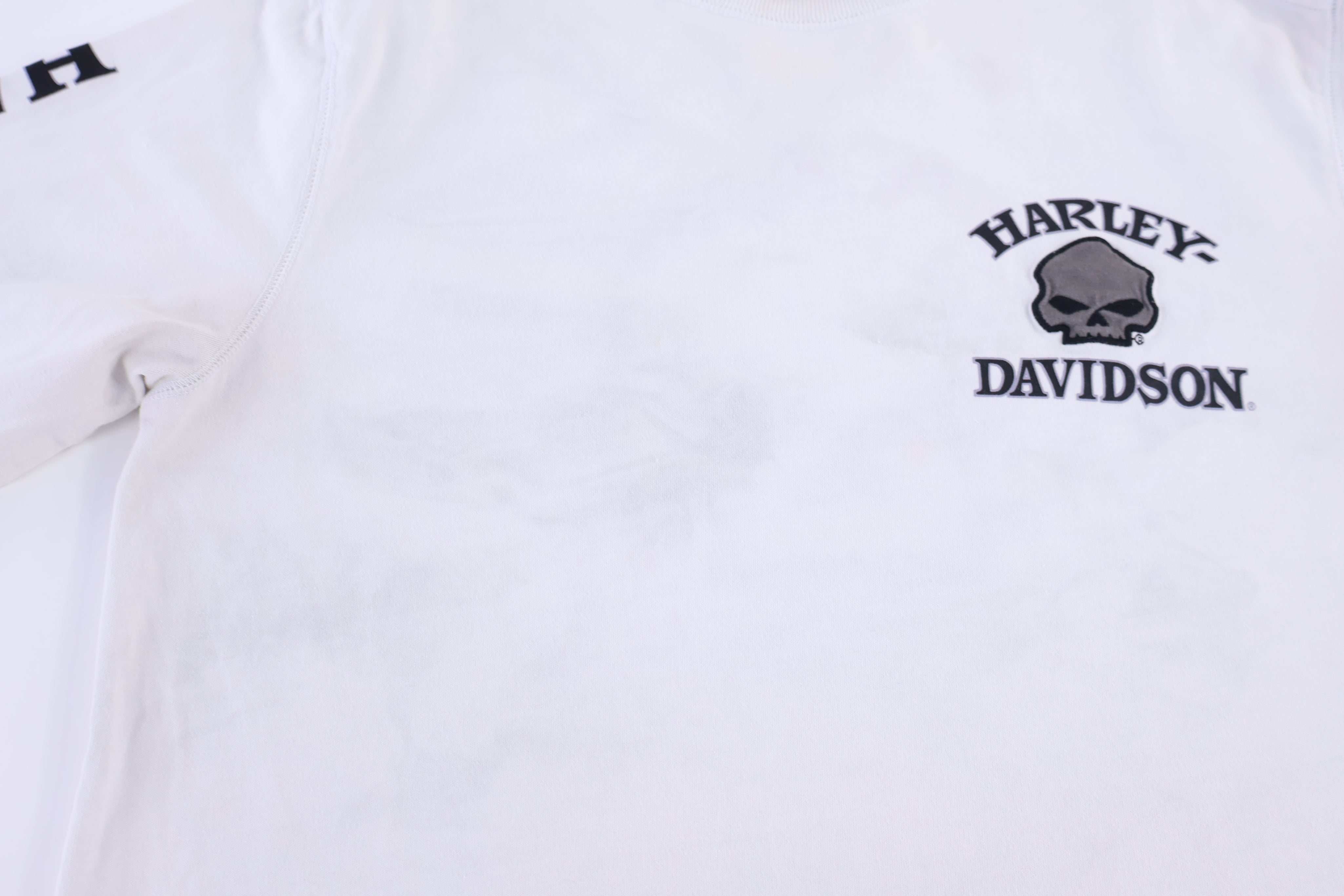 Harley Davidson Motorcycles Skull Graphic LS T-shirt