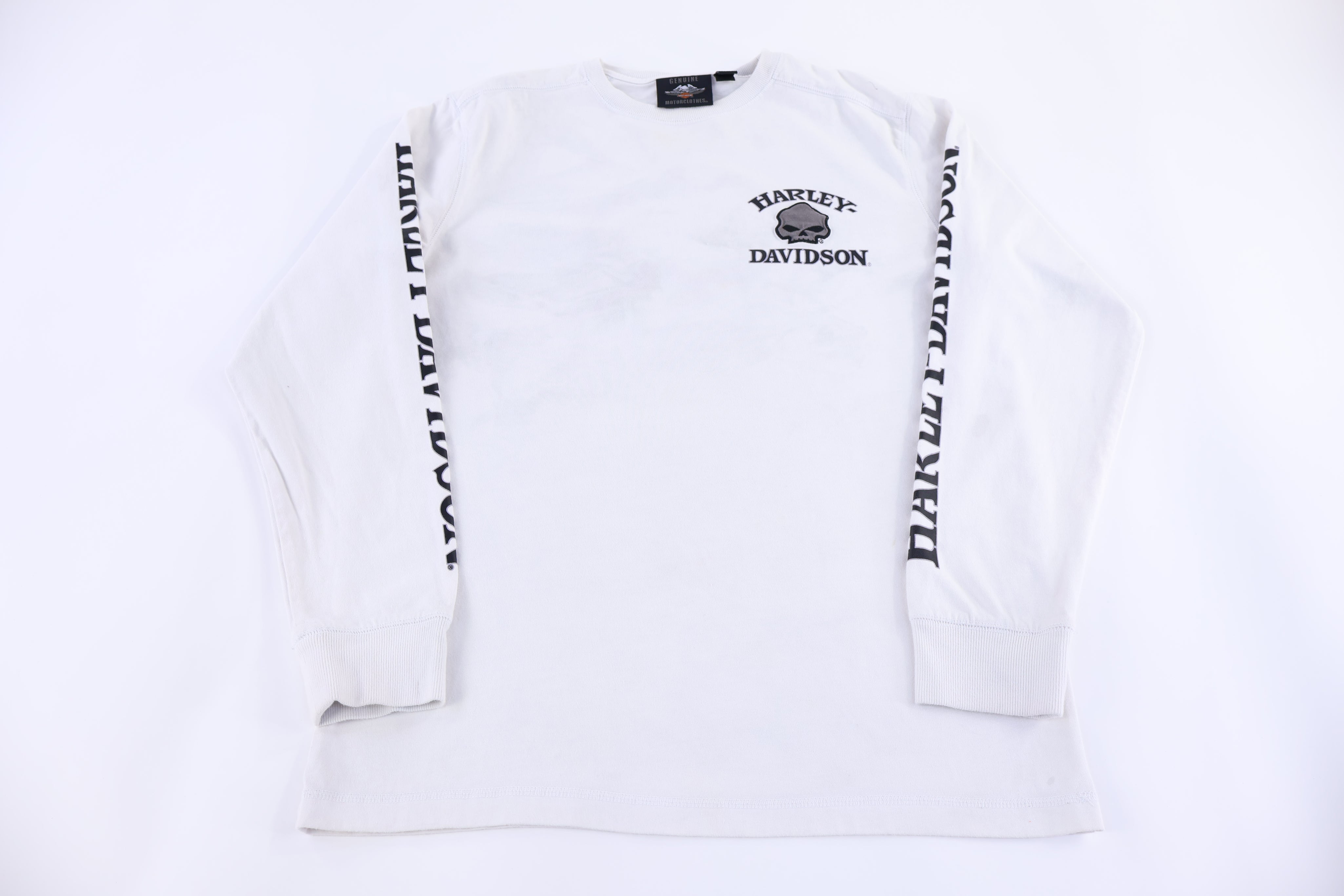 Harley Davidson Motorcycles Skull Graphic LS T-shirt