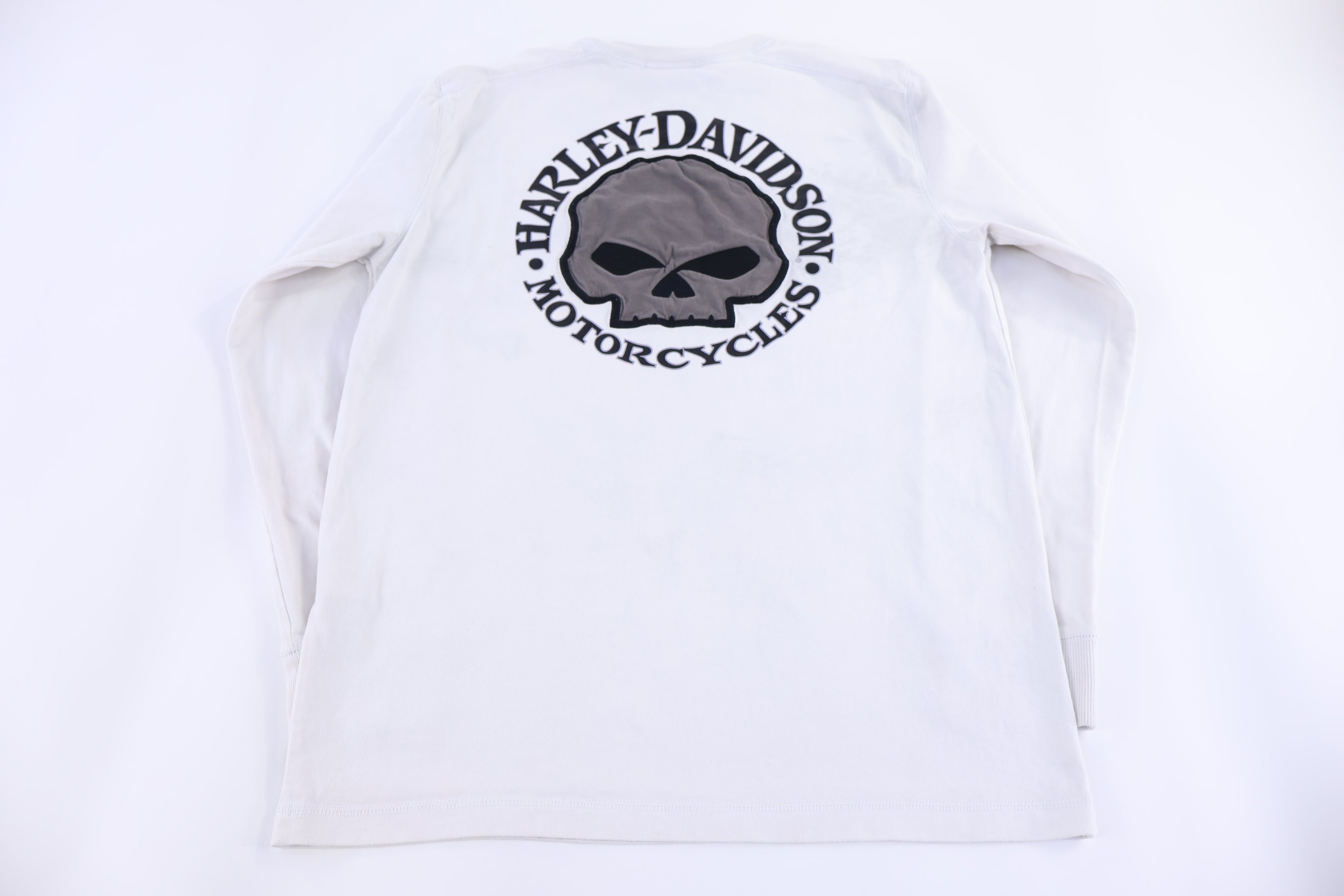 Harley Davidson Motorcycles Skull Graphic LS T-shirt
