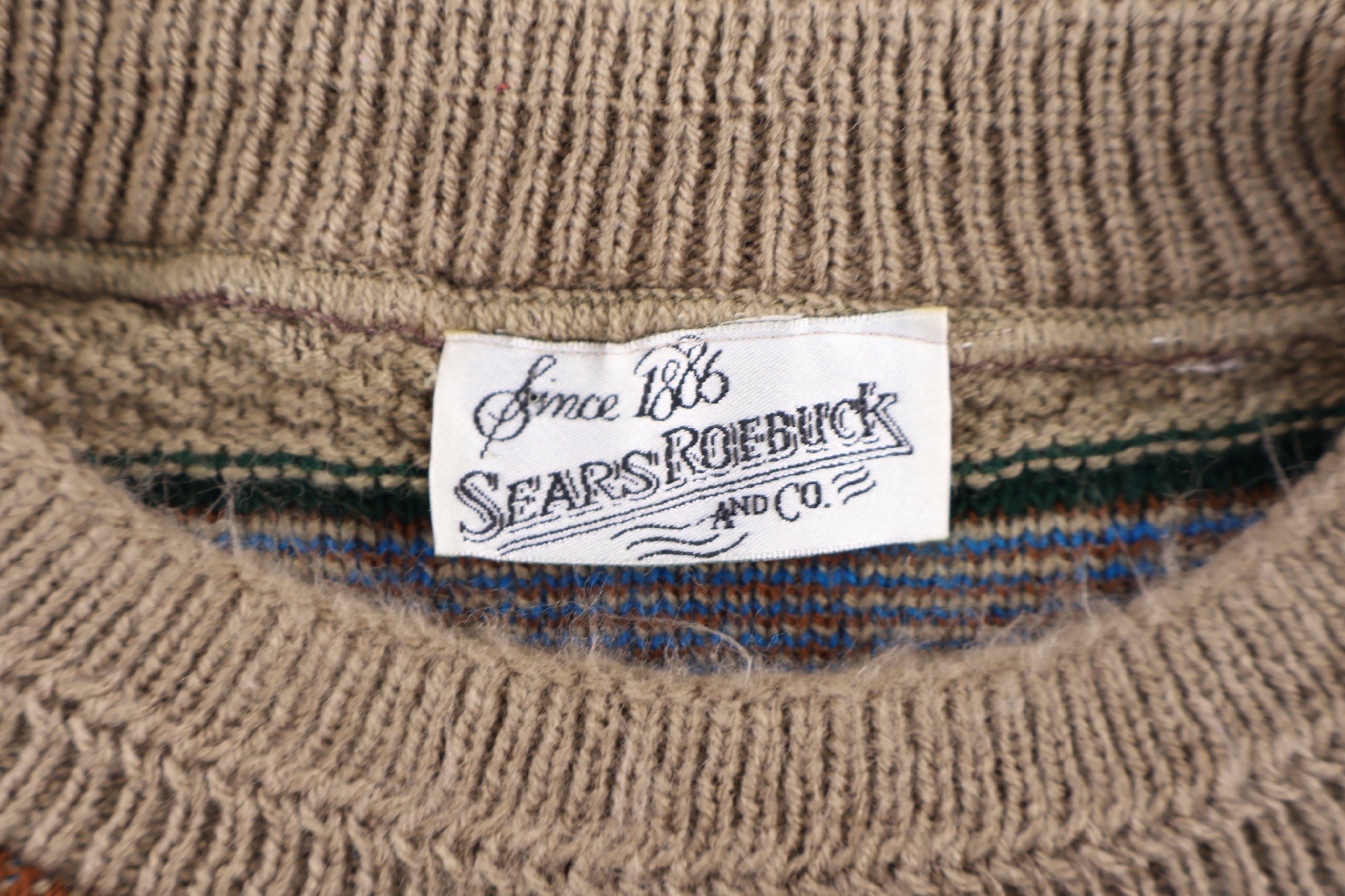 80's Sear Roebucks Multipattern Knit Sweater