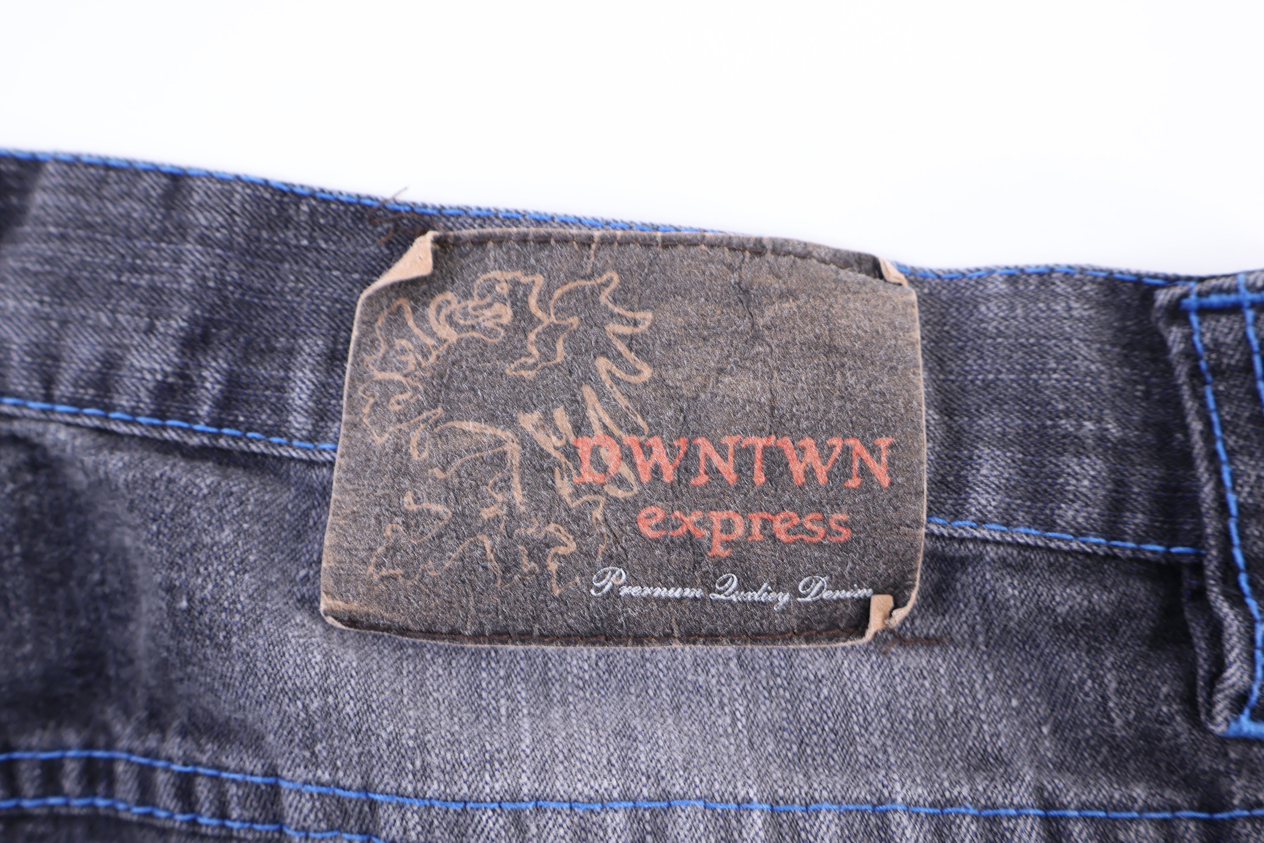 Y2K Downtown Express Dark Wash Denim Shorts