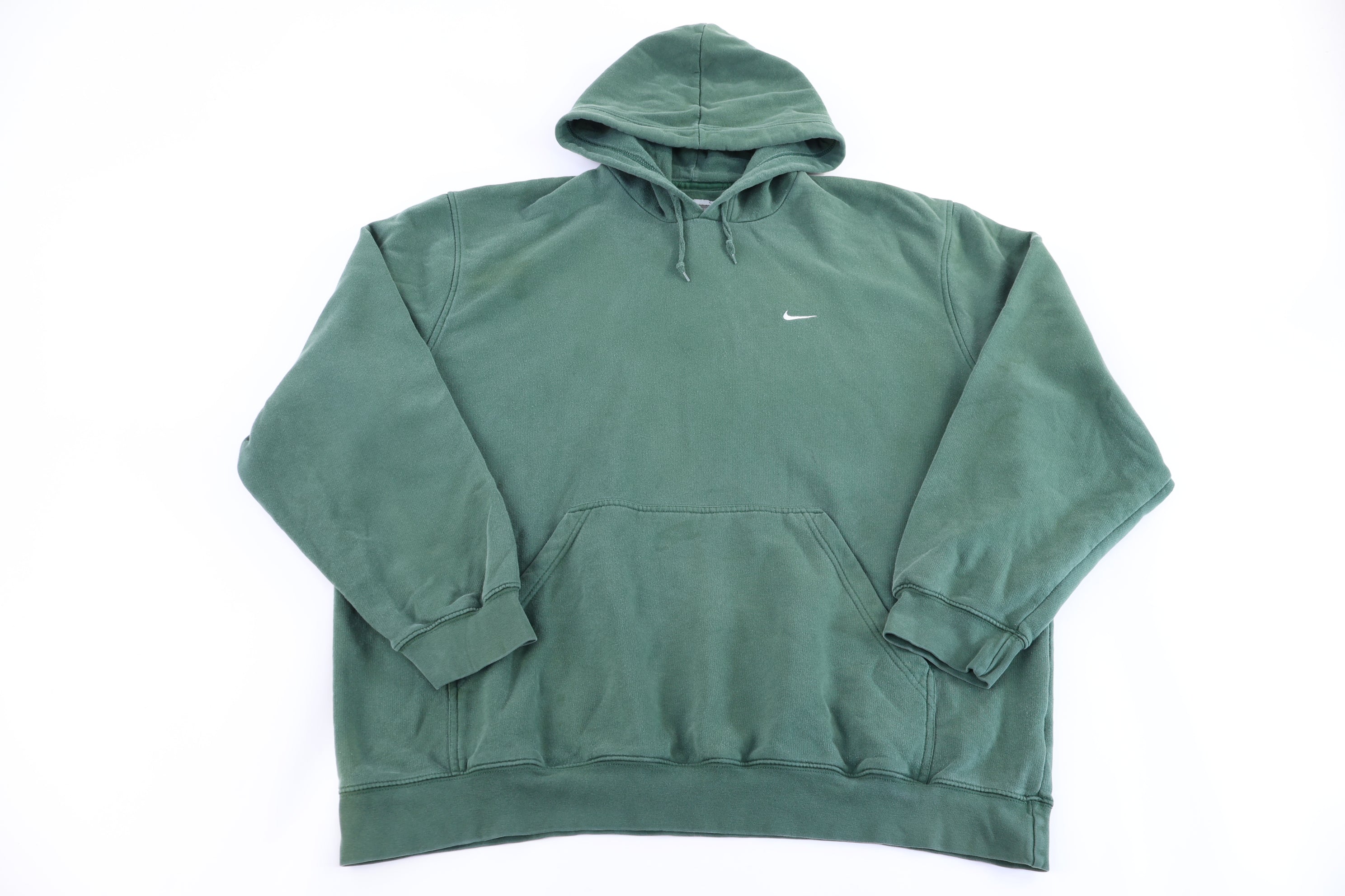 Vintage Nike Embroidered Logo Green Pullover Hoodie