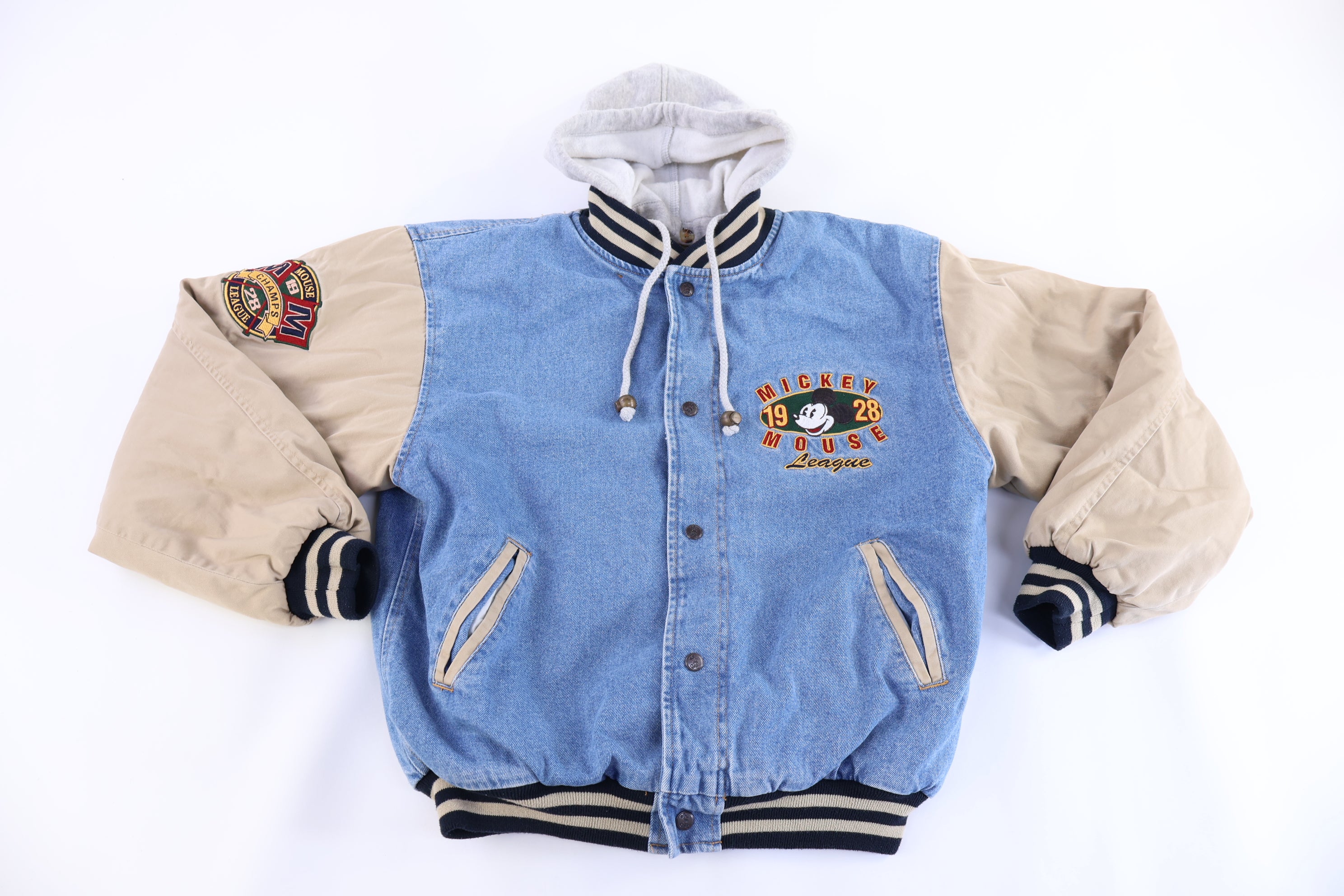 Vintage The Disney Catalog Mickey Mouse Varsity Bomber Jacket