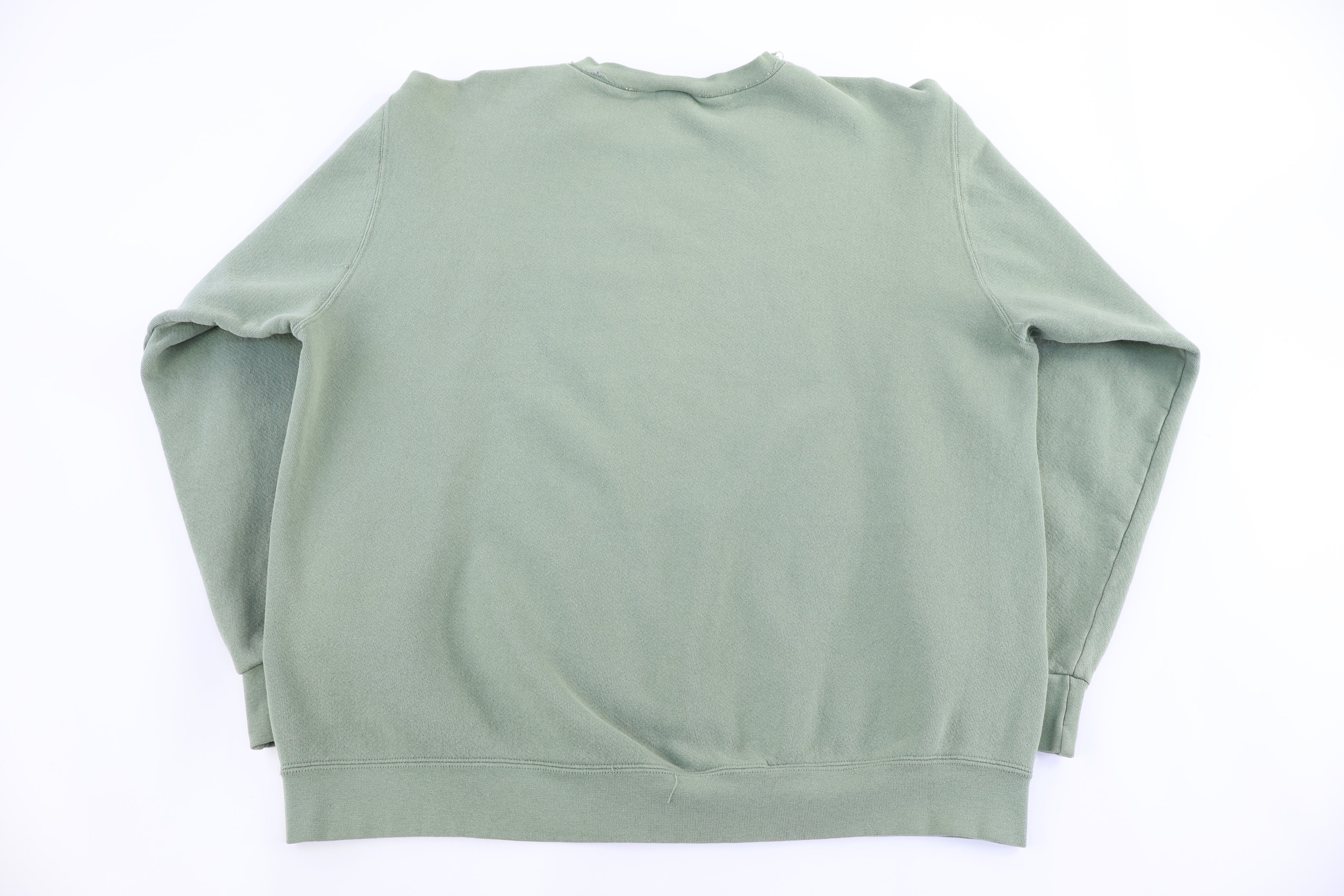 Vintage Nike Embroidered Logo Green Sweatshirt
