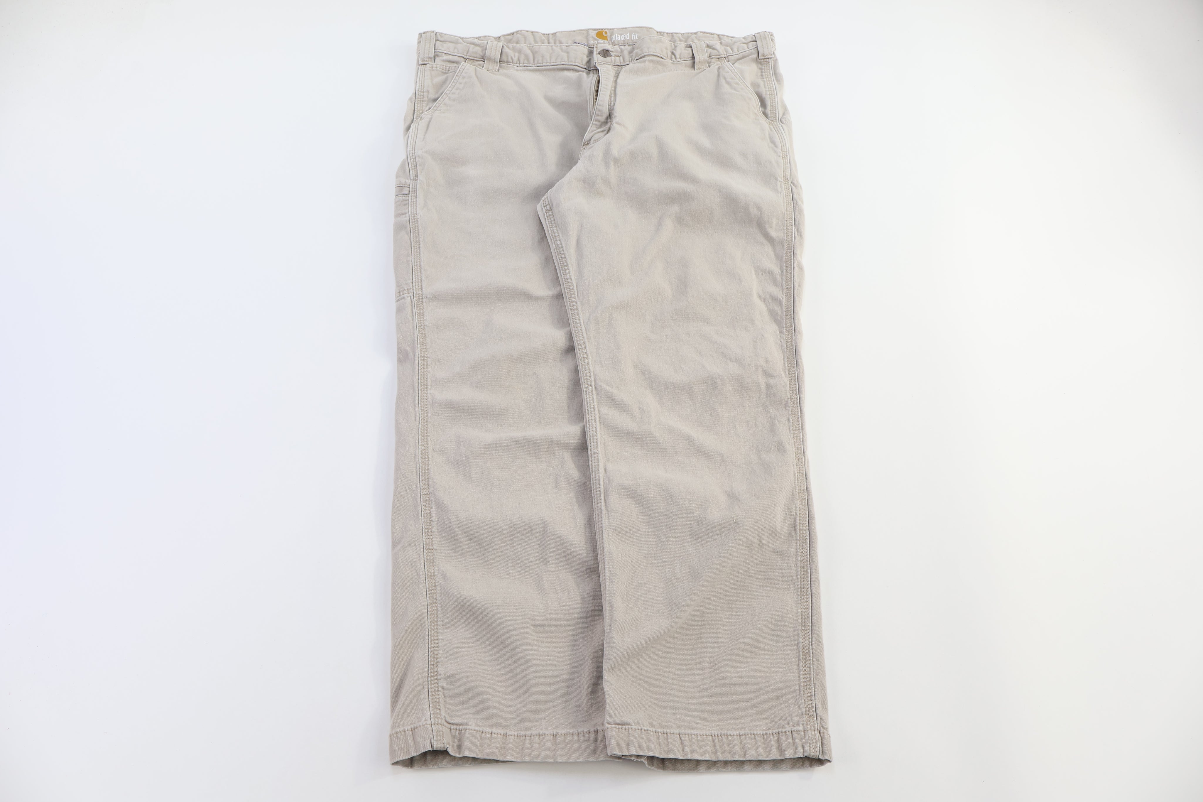 Carhartt Logo Patch Tan Relaxed Fit Pants