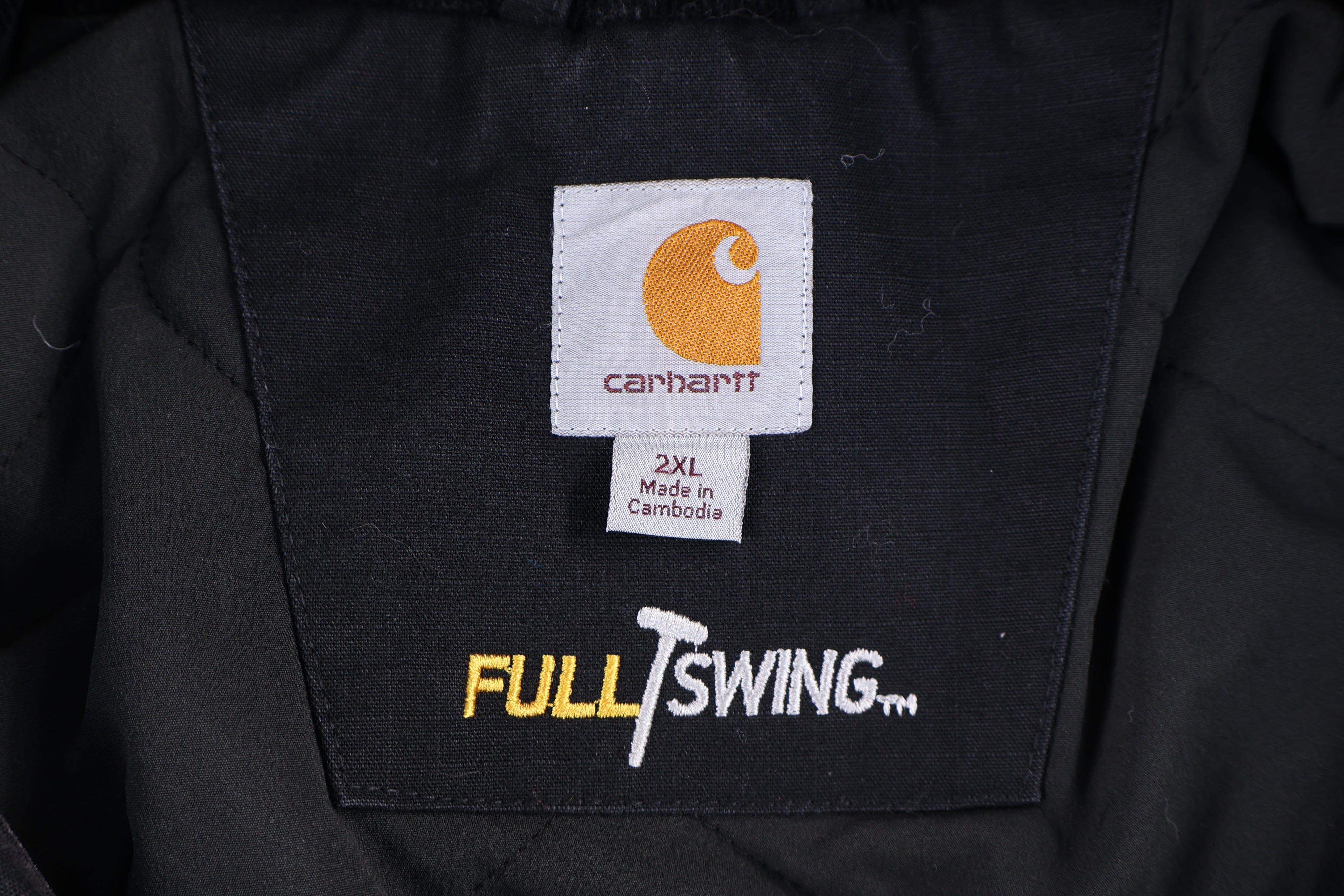 Carhartt Logo Patch Black Full Zip Jacket