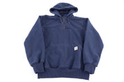 Carhartt Logo Patch Blue Pullover Hoodie
