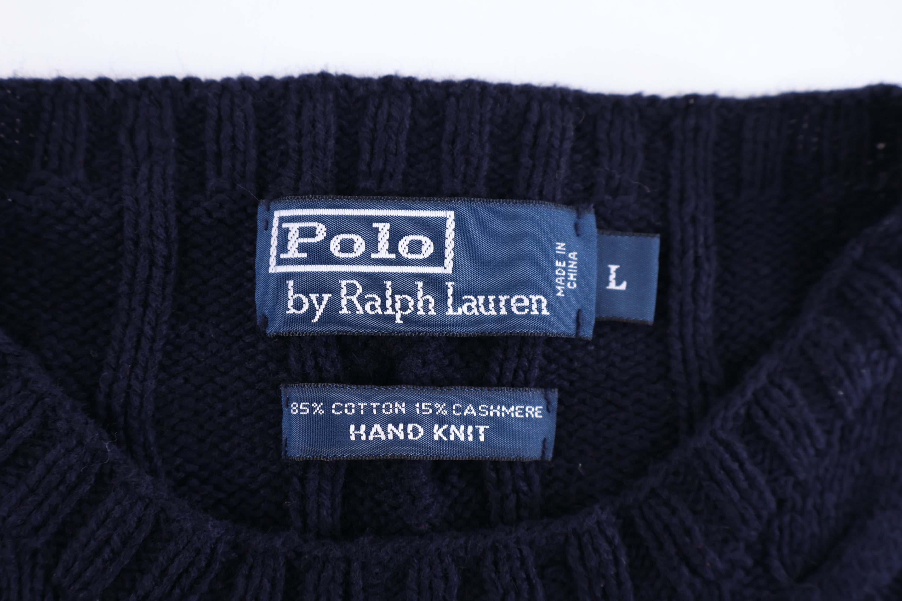 Polo by Ralph Lauren Embroidered Logo Blue Knit Sweater