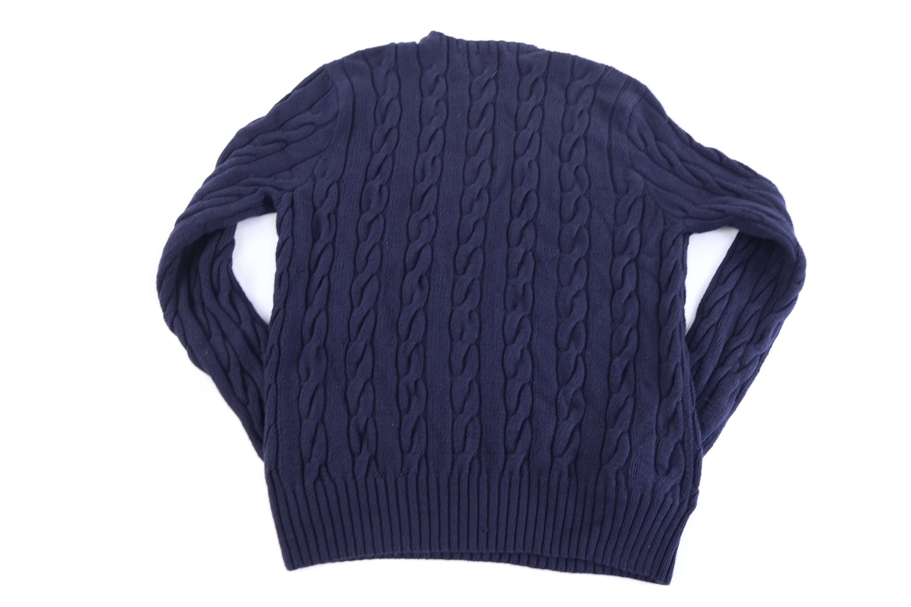 Polo by Ralph Lauren Embroidered Logo Blue Knit Sweater