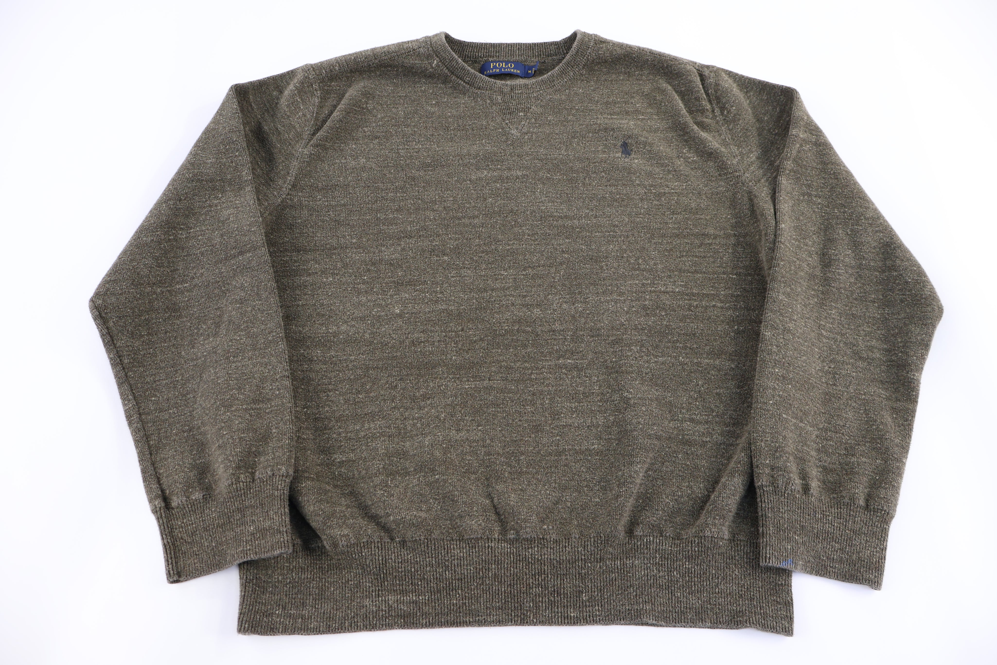 Polo Ralph Lauren Embroidered Logo Green Knit Sweater