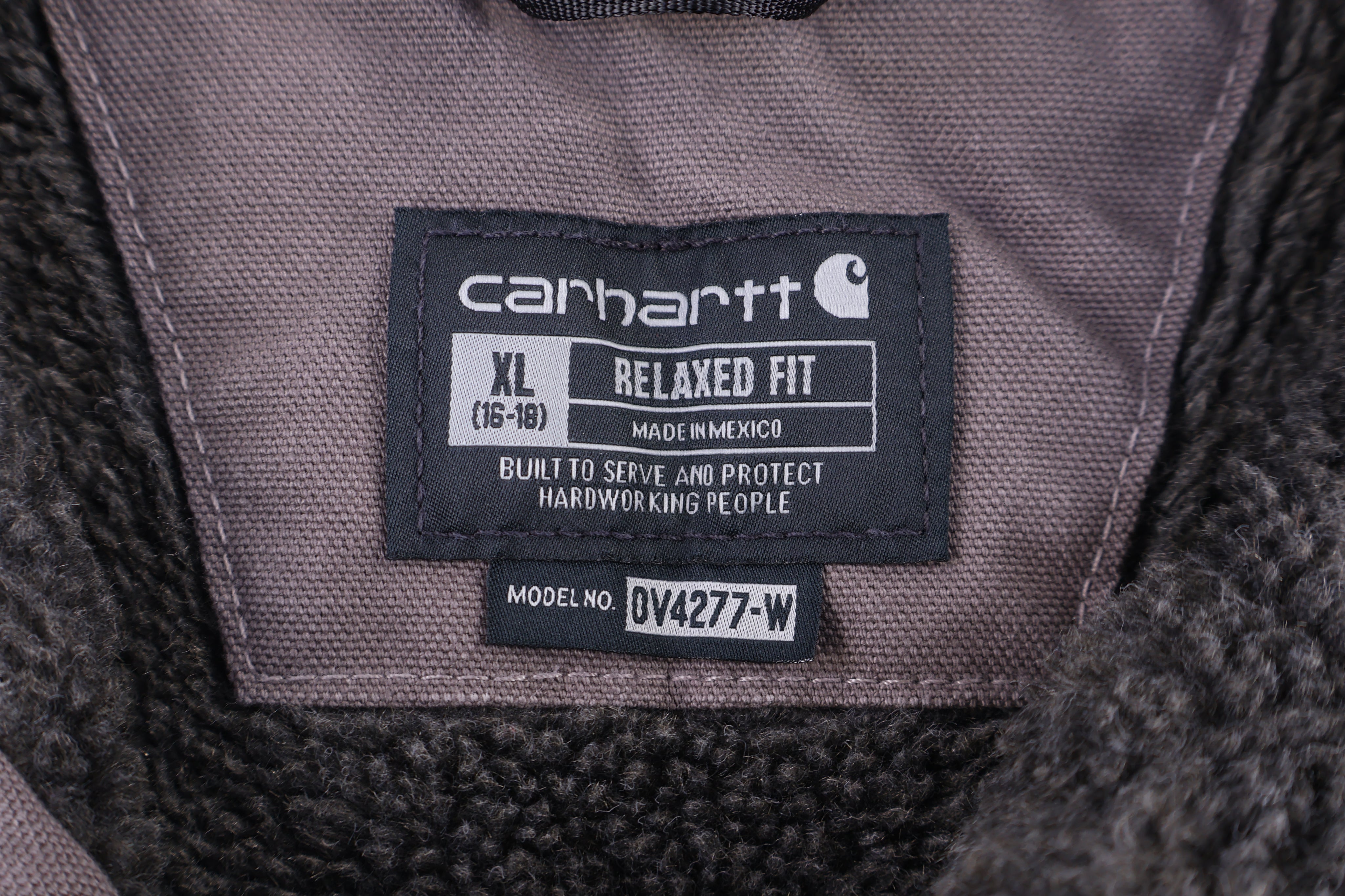 Women's Carhartt Logo Patch Grey Full Zip Vest