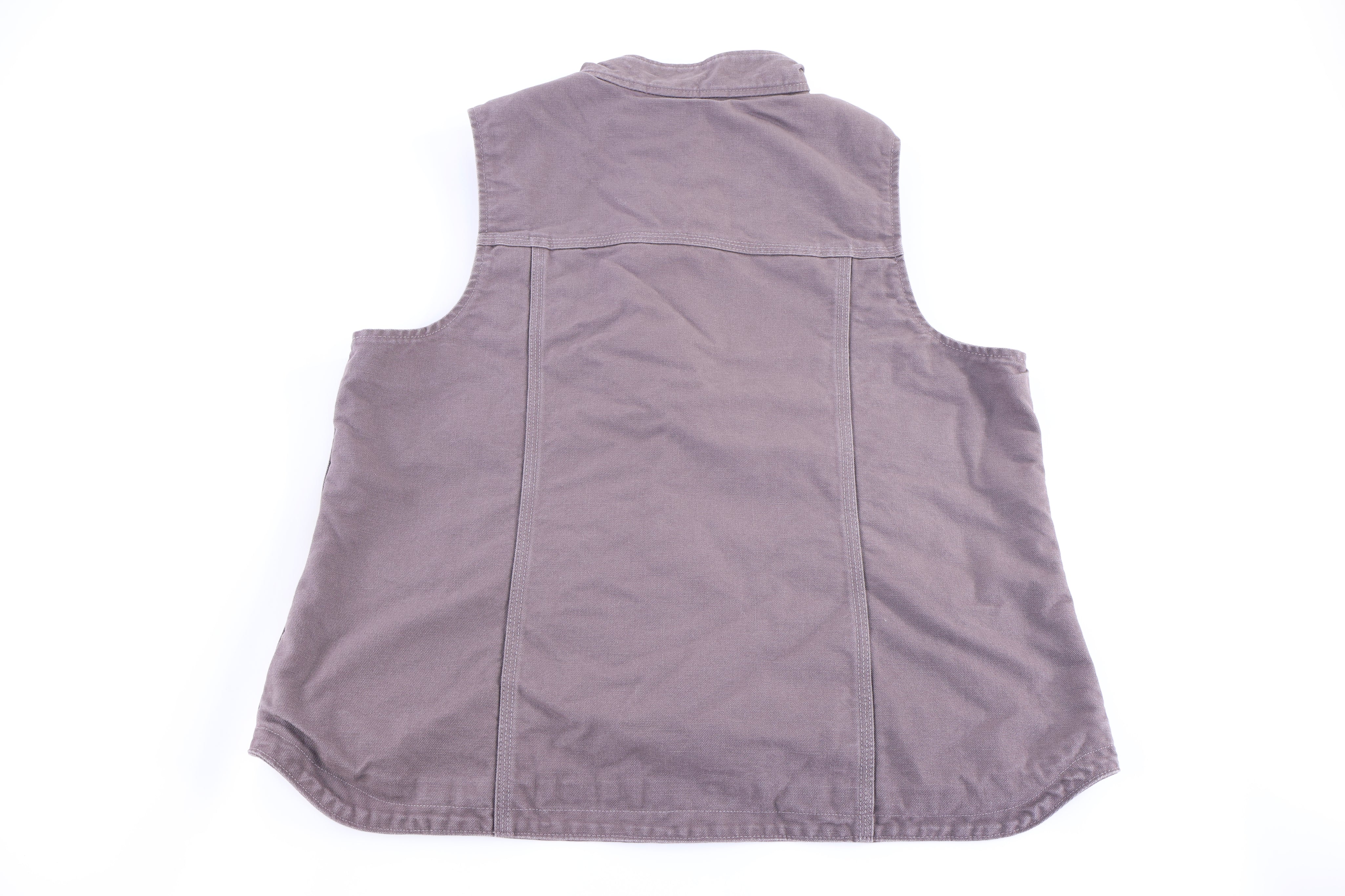 Women's Carhartt Logo Patch Grey Full Zip Vest