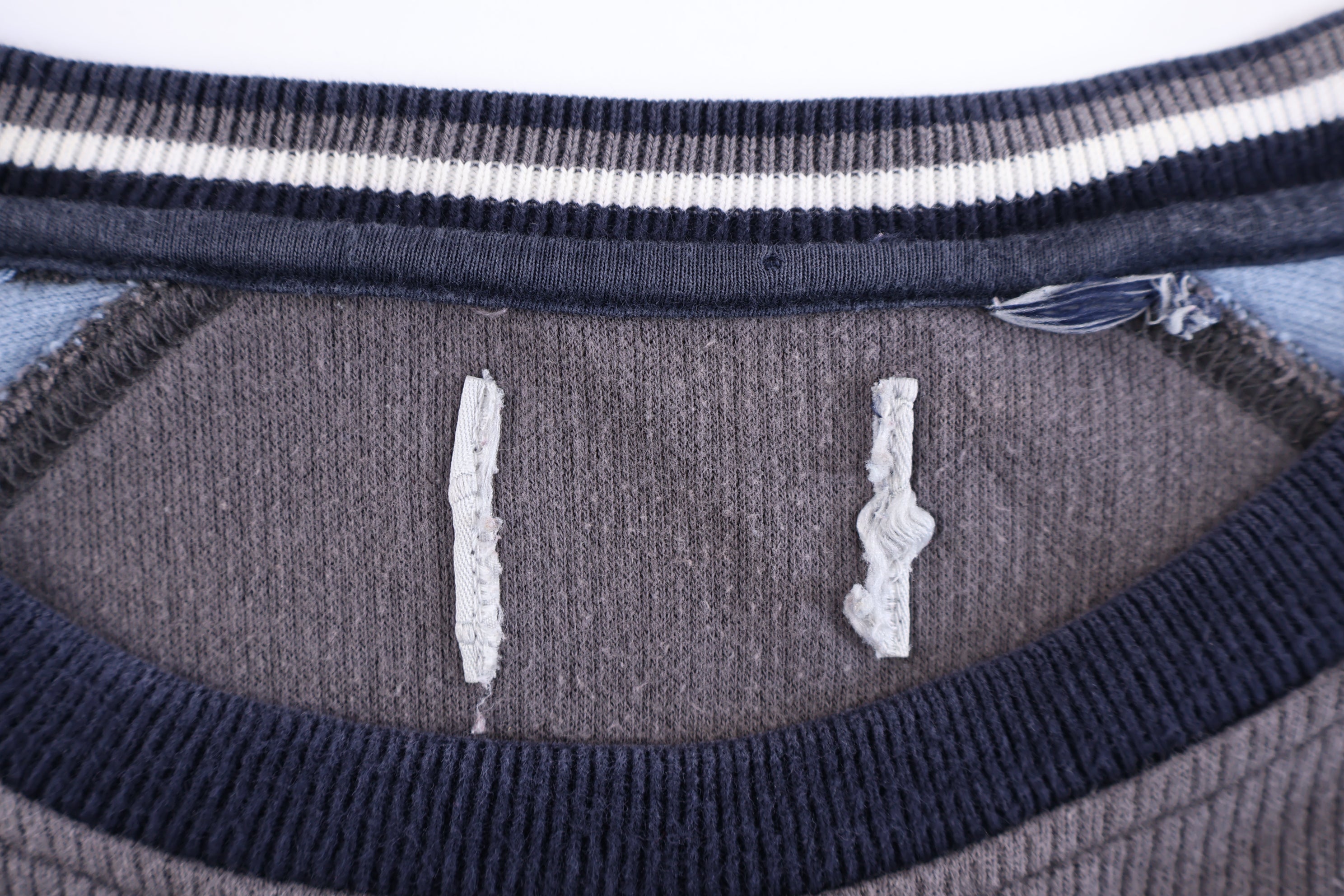 Vintage Point Zero Grey & Blue Pullover