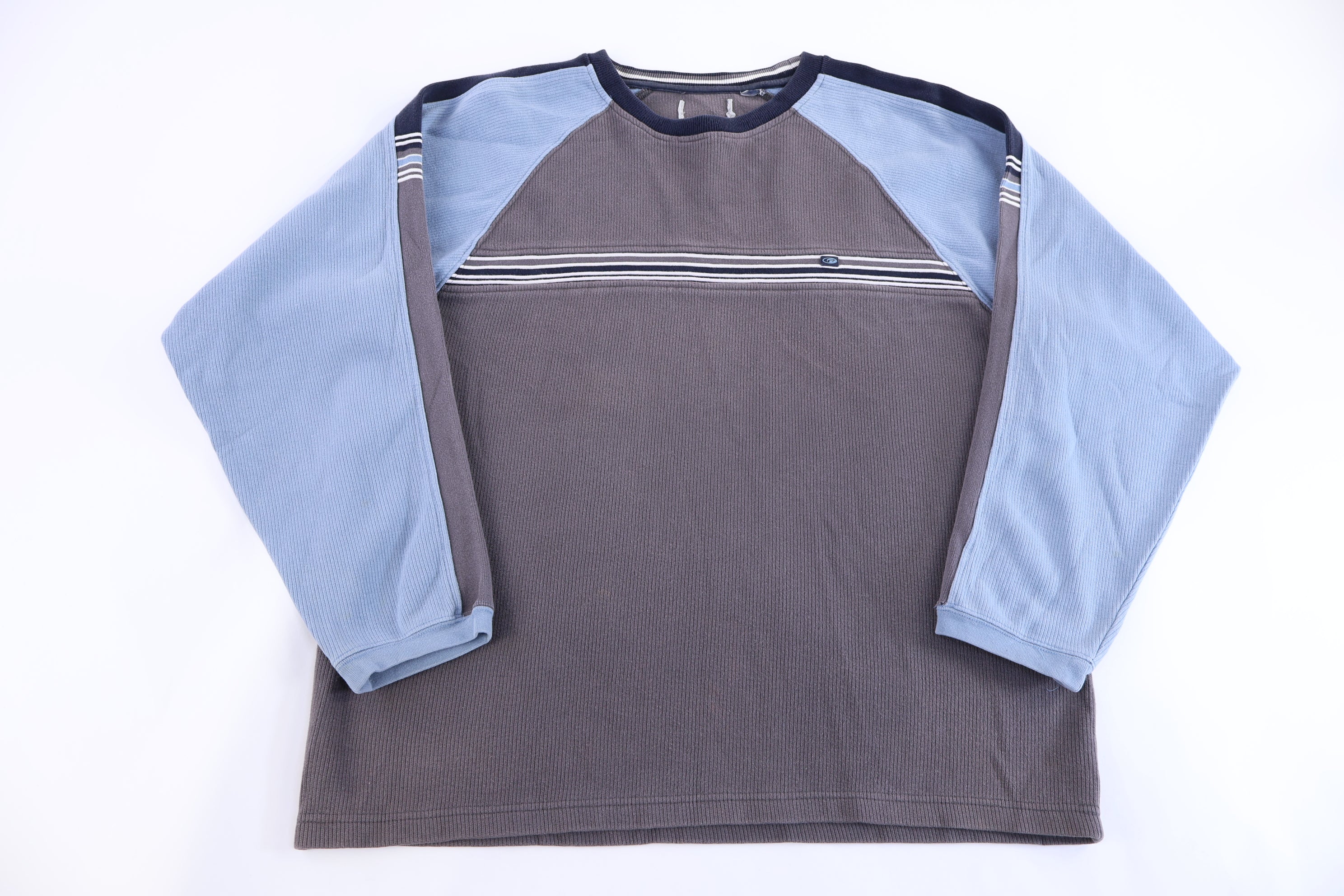 Vintage Point Zero Grey & Blue Pullover