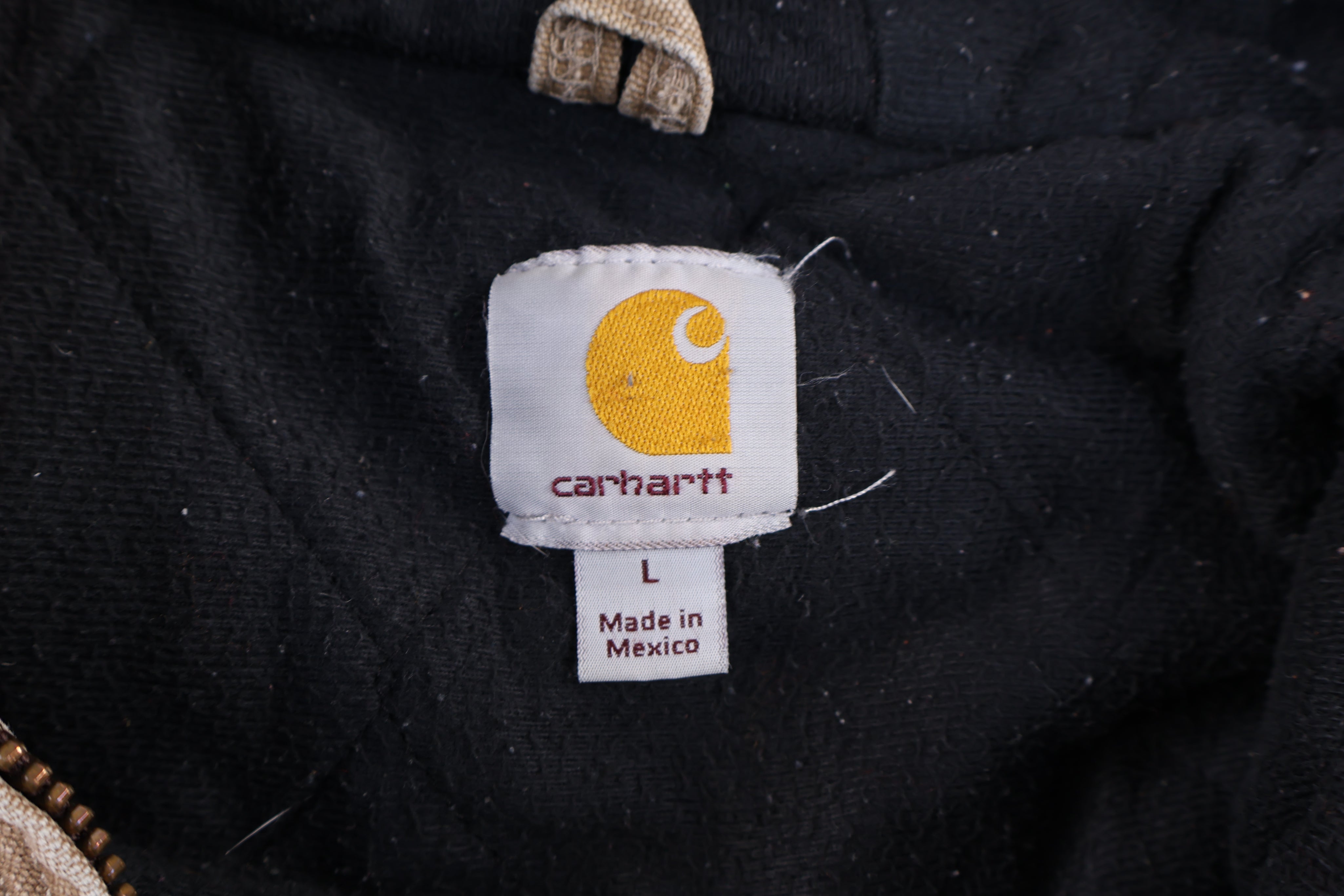 Carhartt Logo Patch Tan Full Zip Jacket
