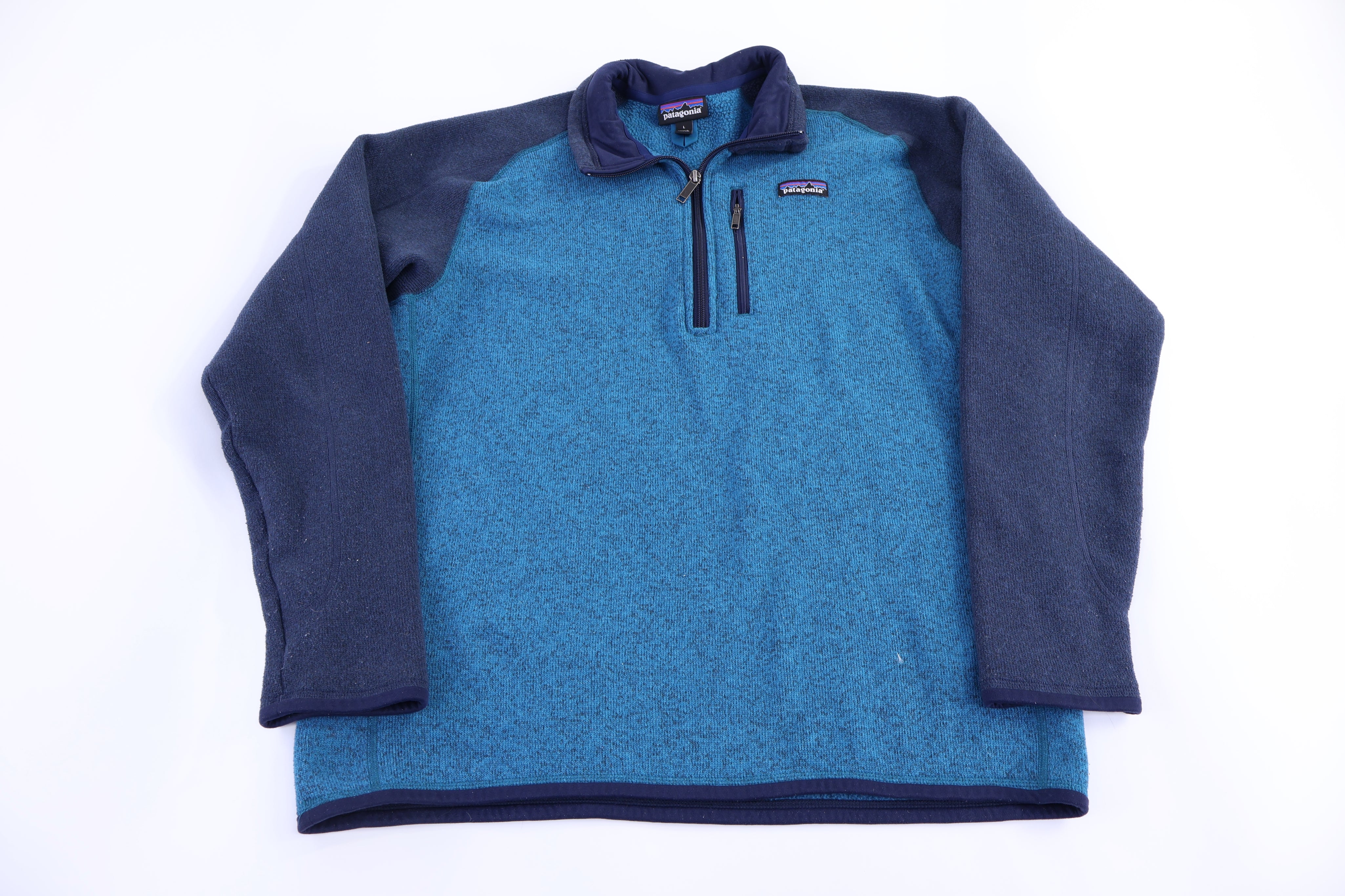 Patagonia Logo Patch Blue Quarter Zip Pullover