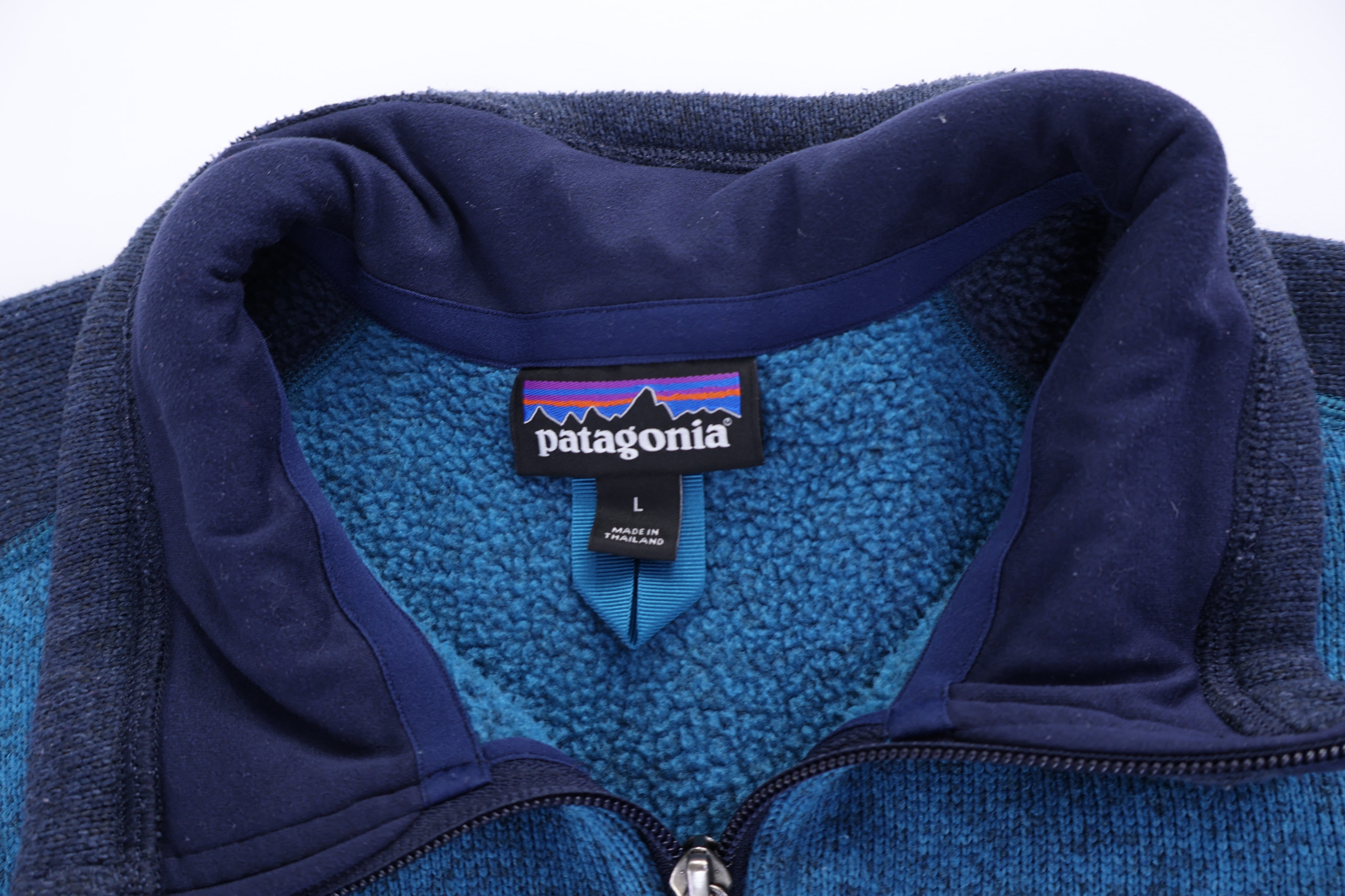 Patagonia Logo Patch Blue Quarter Zip Pullover
