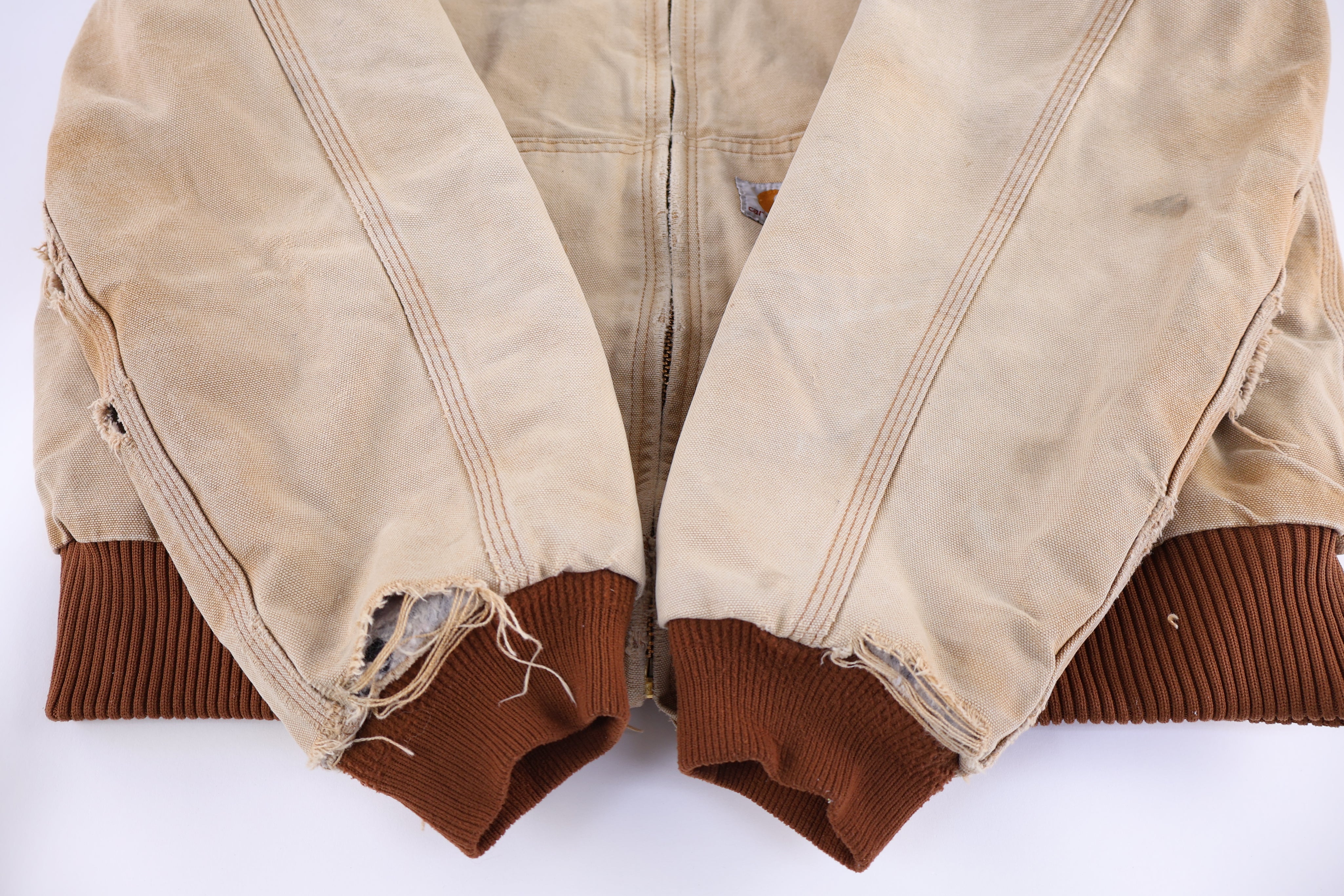 Carhartt Logo Patch Tan Full Zip Jacket