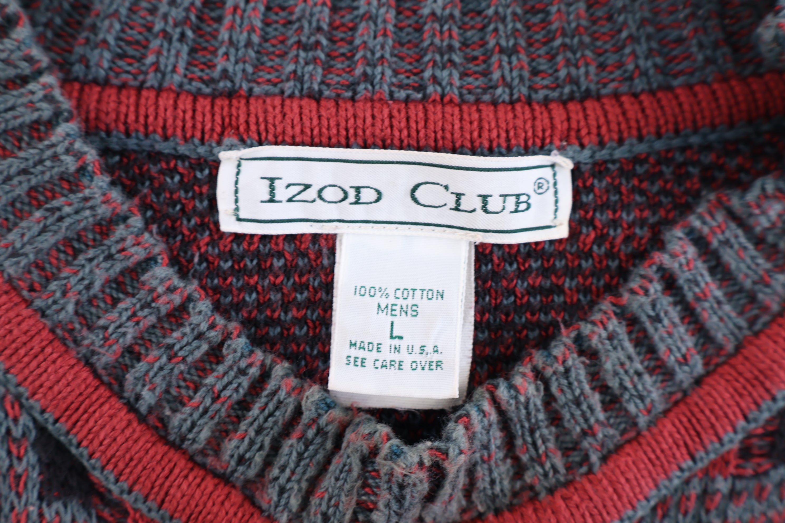 90's Izod Club Multipattern Knit Sweater