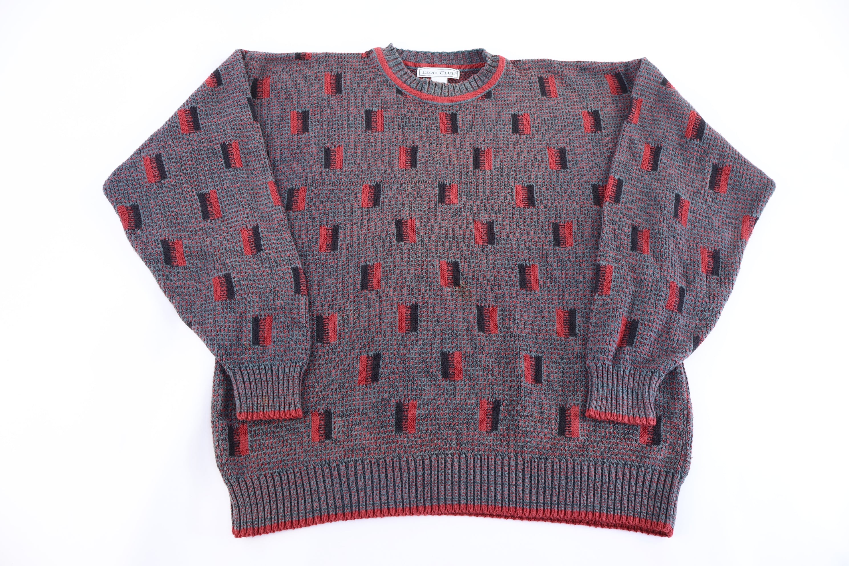 90's Izod Club Multipattern Knit Sweater