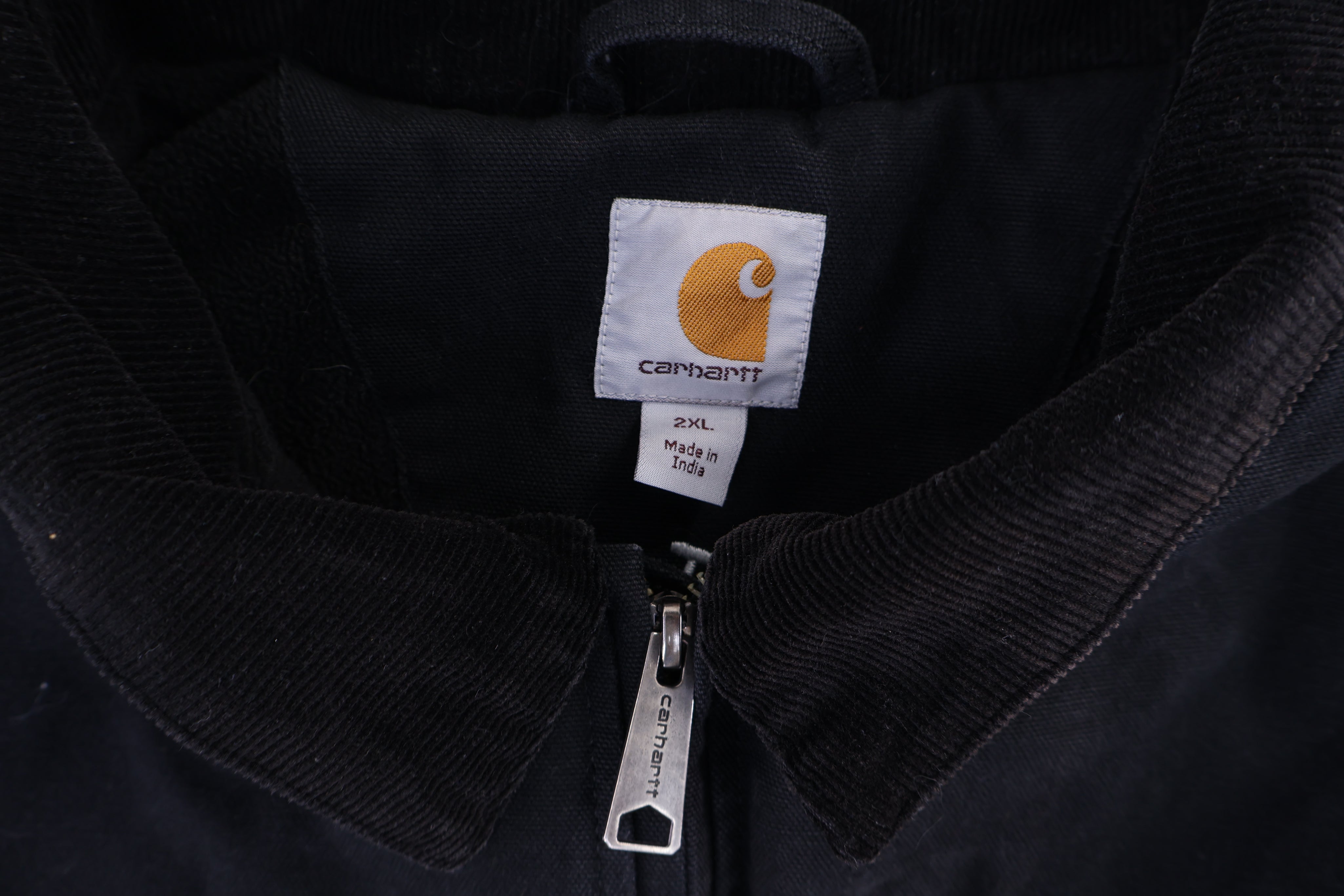 Carhartt Logo Patch Black Full Zip Jacket