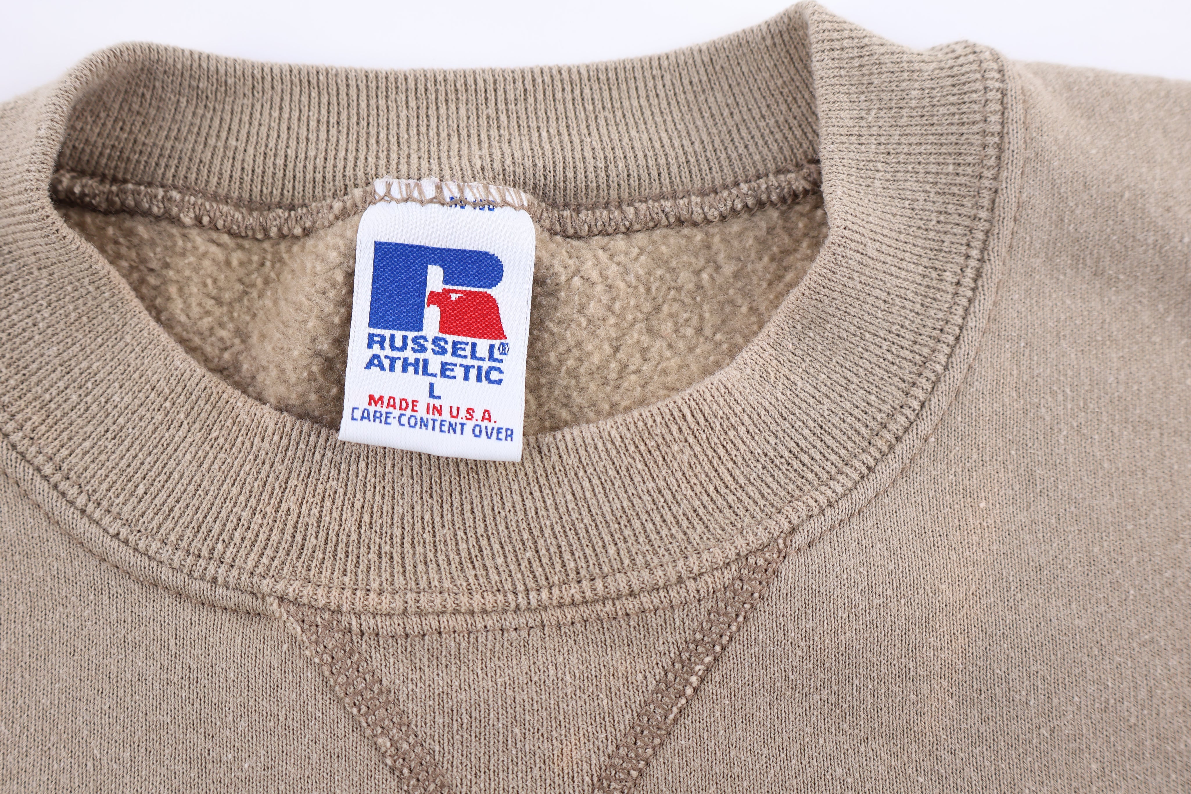 90's Russell Athletic Tan Sweatshirt