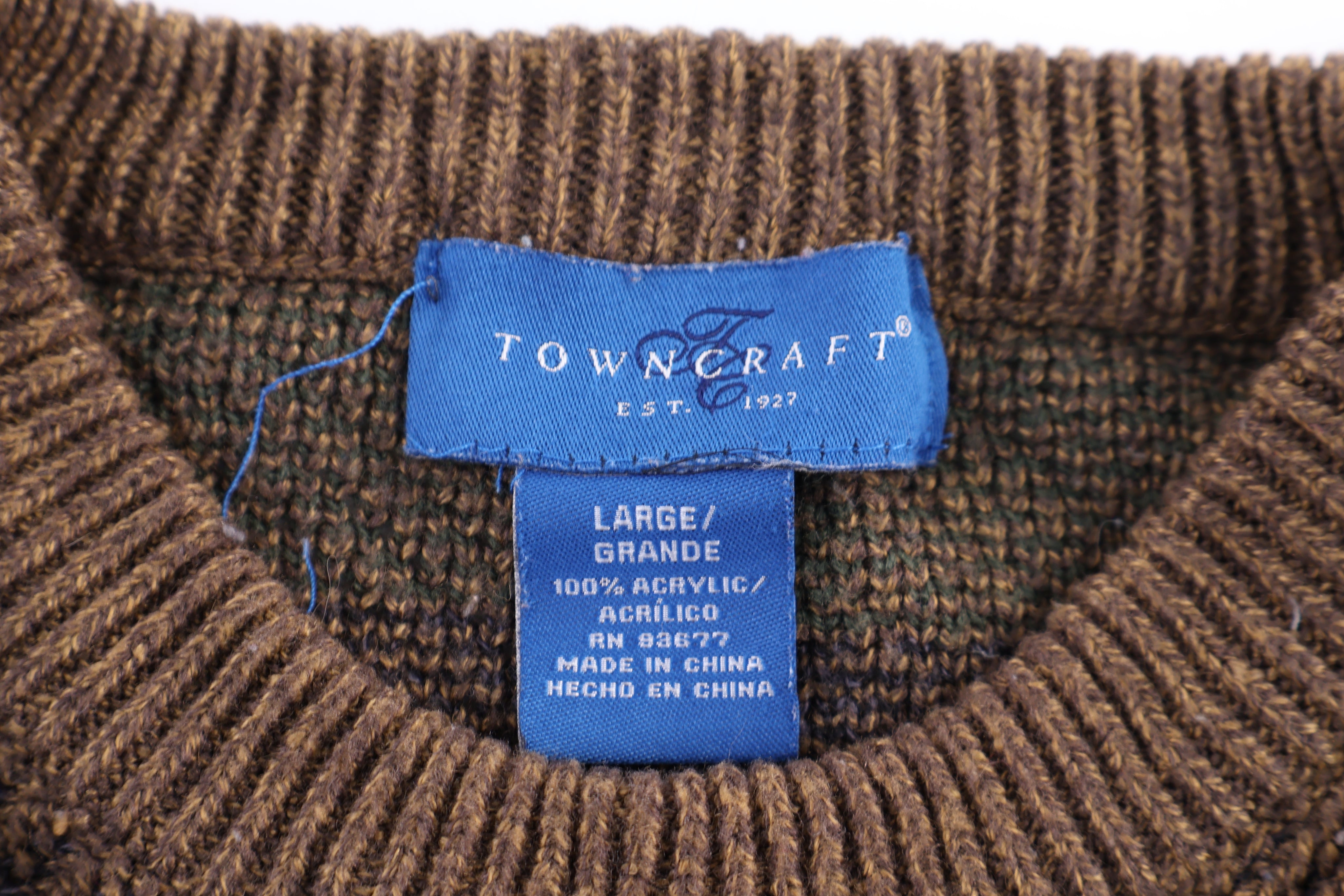 Vintage Towncraft Brown Knit Sweater