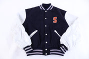 90's Syracuse University Full Snap Bomber Jacket