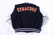 90's Syracuse University Full Snap Bomber Jacket