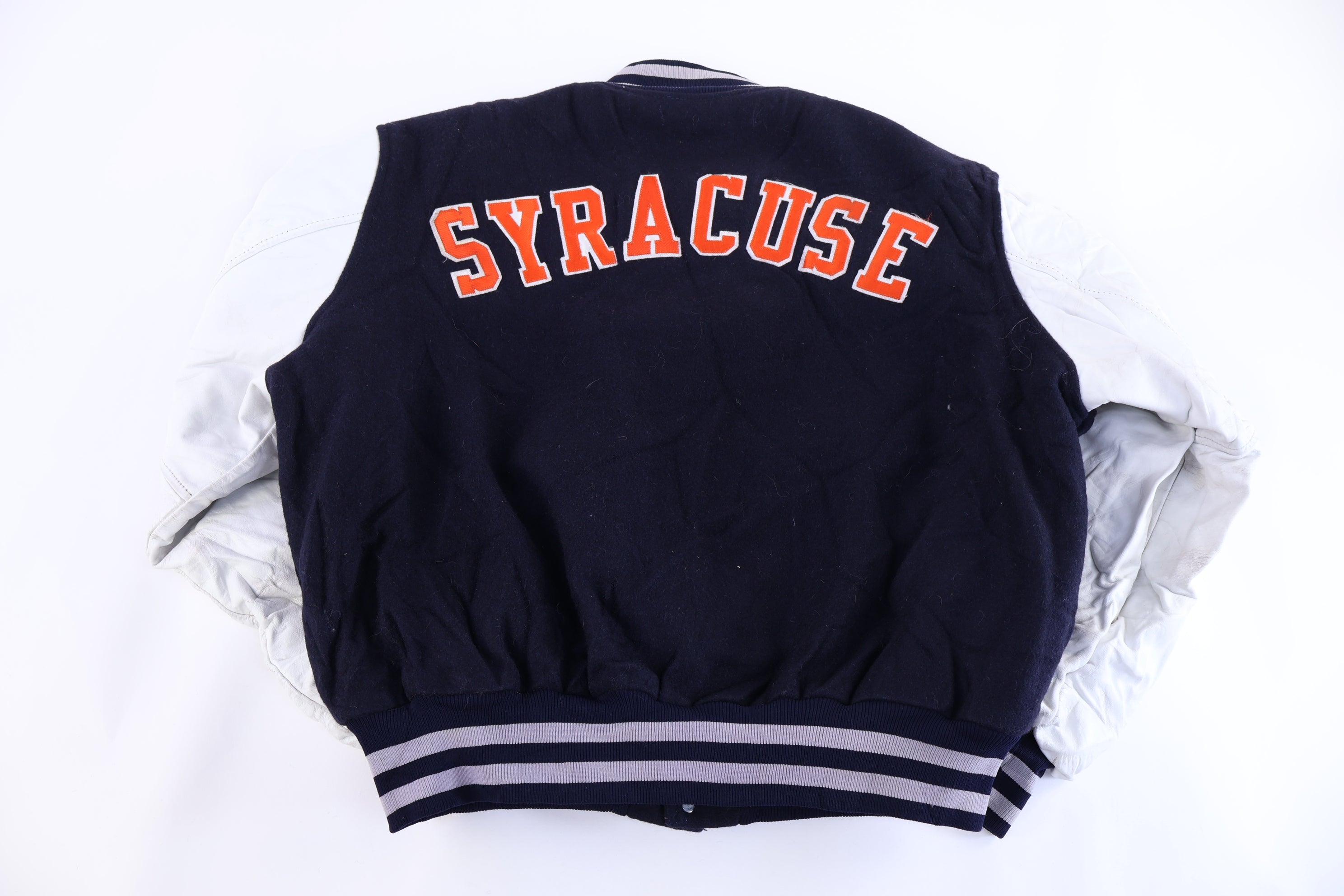 90's Syracuse University Full Snap Bomber Jacket