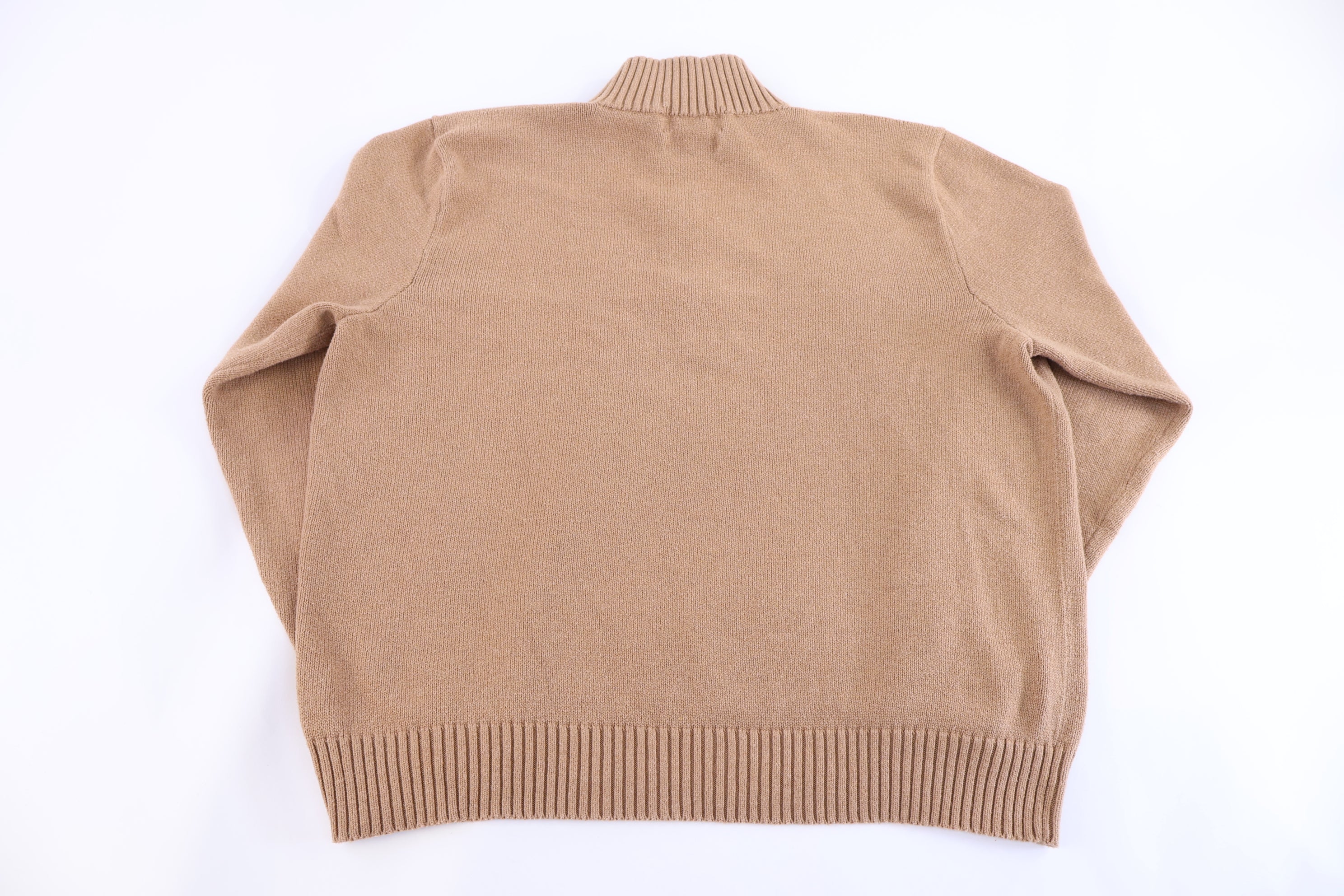 Polo by Ralph Lauren Embroidered Logo Tan Quarter Zip Pullover